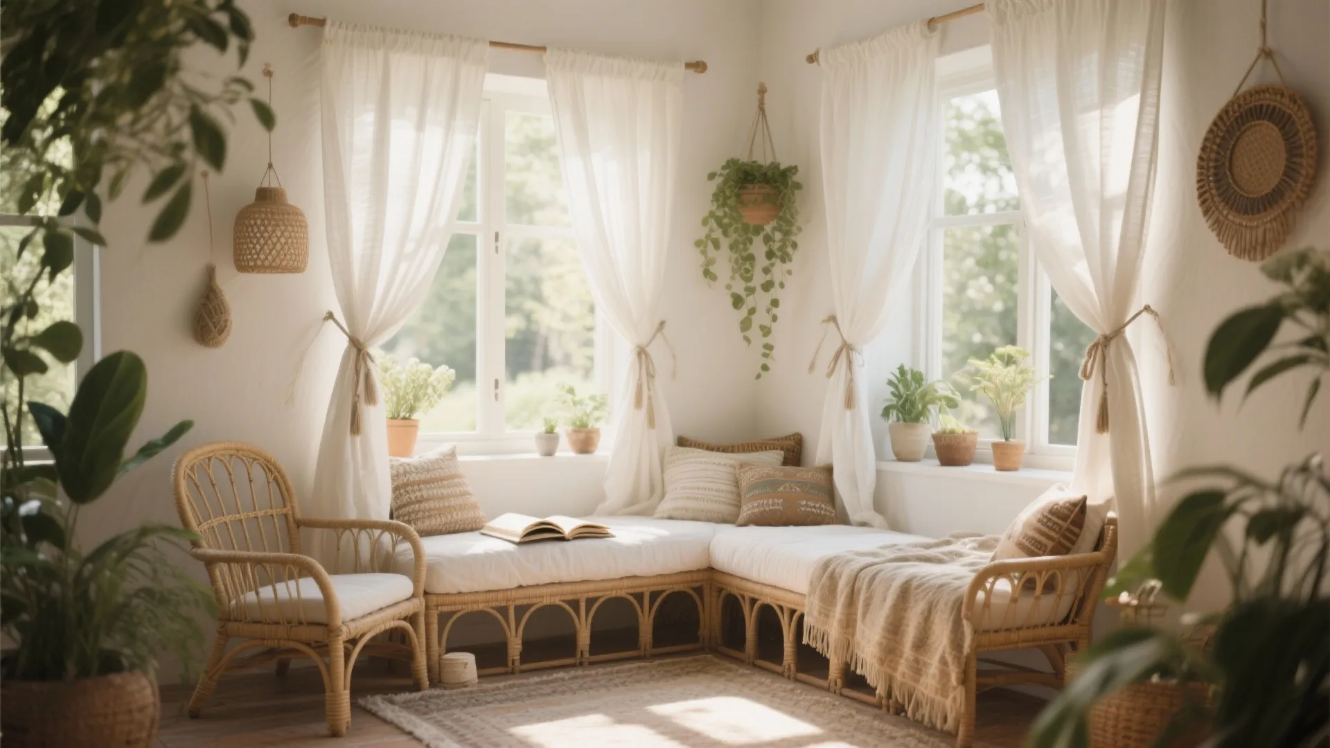 9. Tie-Top Bohemian Curtains