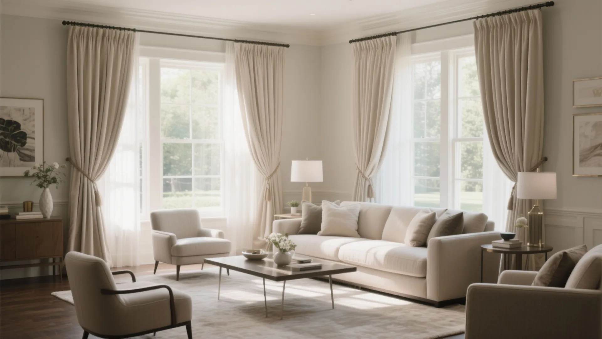 8. Tie-Top Curtains for Casual Elegance