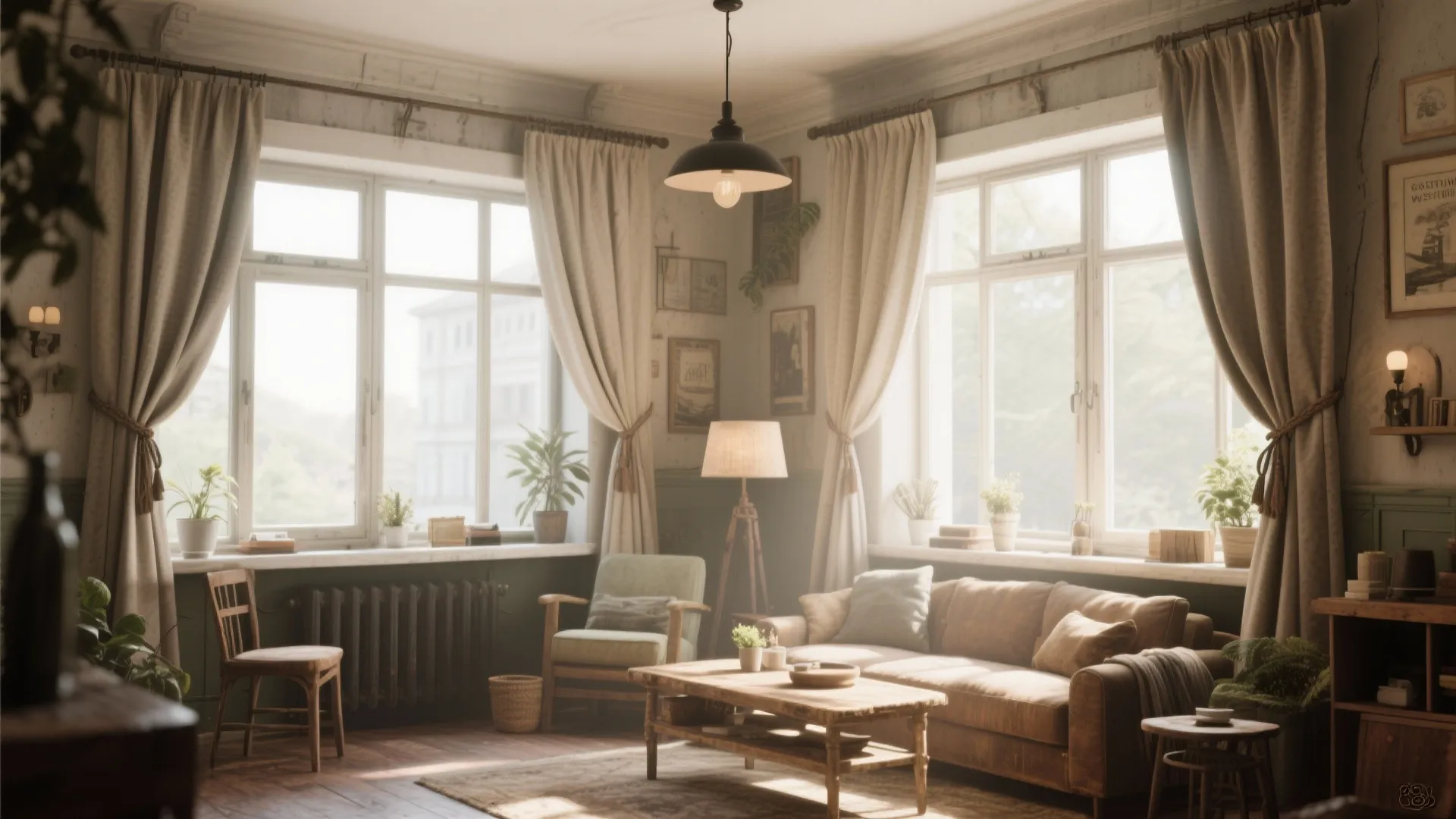 9. Tie-Up Cafe Curtains