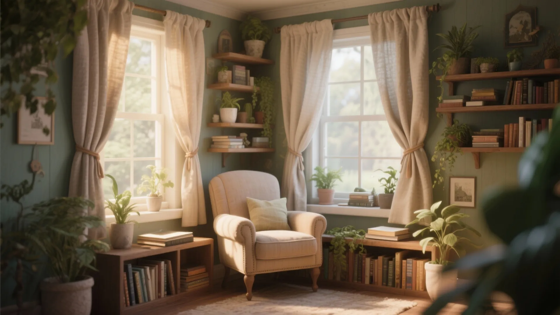 4. Tie-Up Curtains for Playfulness