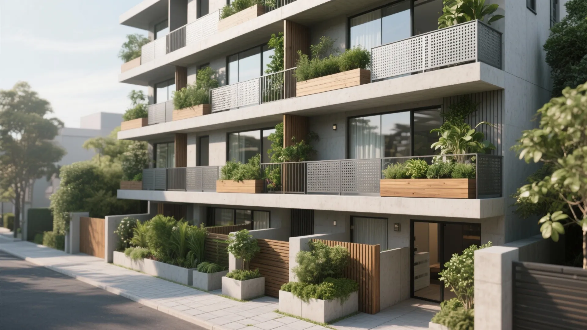 Tiered Balconies as Climate Buffers