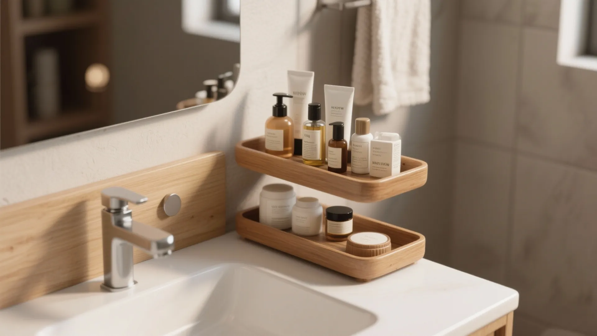 1. Use tiered trays for vertical storage