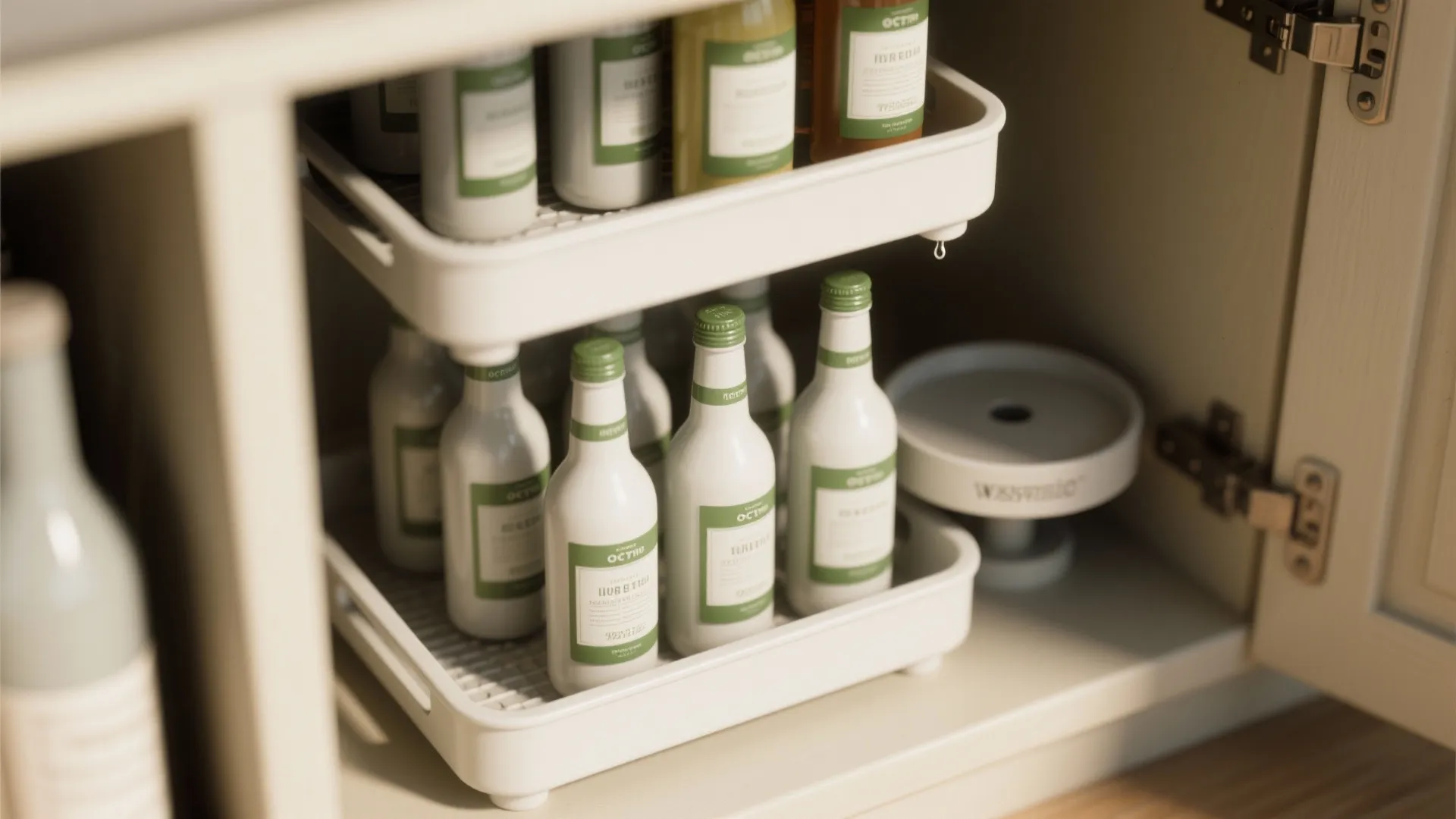 2. Tiered Caddies and Lazy Susans