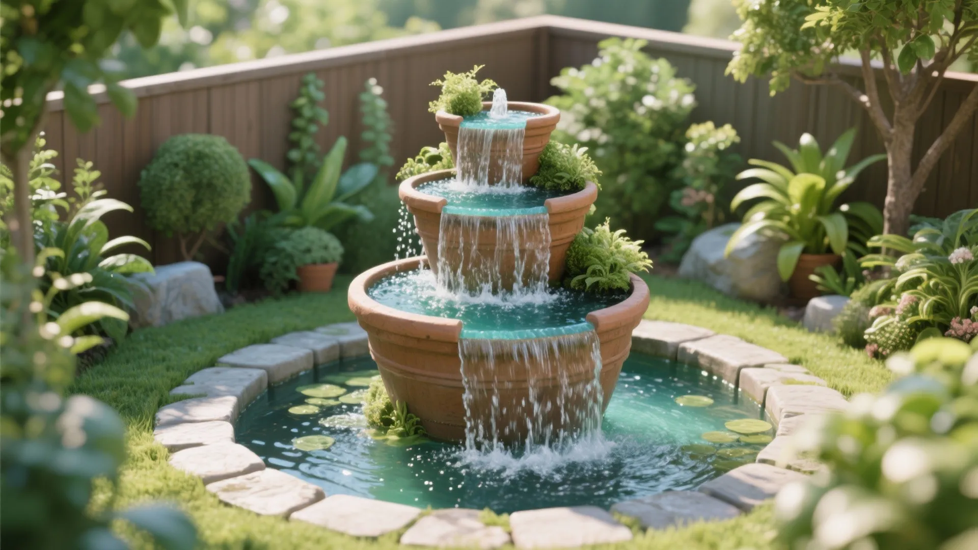 10: Tiered Container Pond