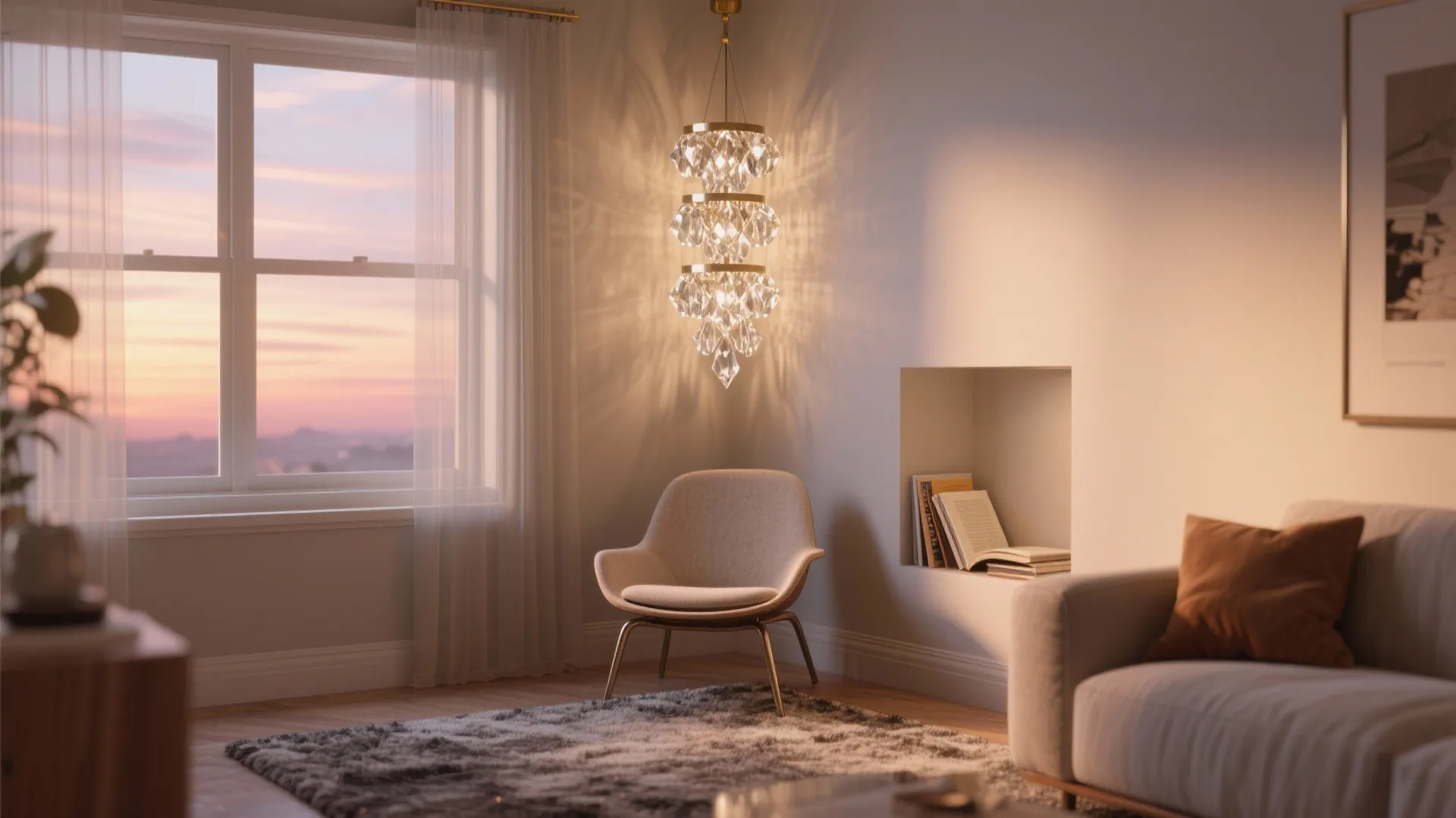 2. Tiered Crystal Wall Lights as Focal Points