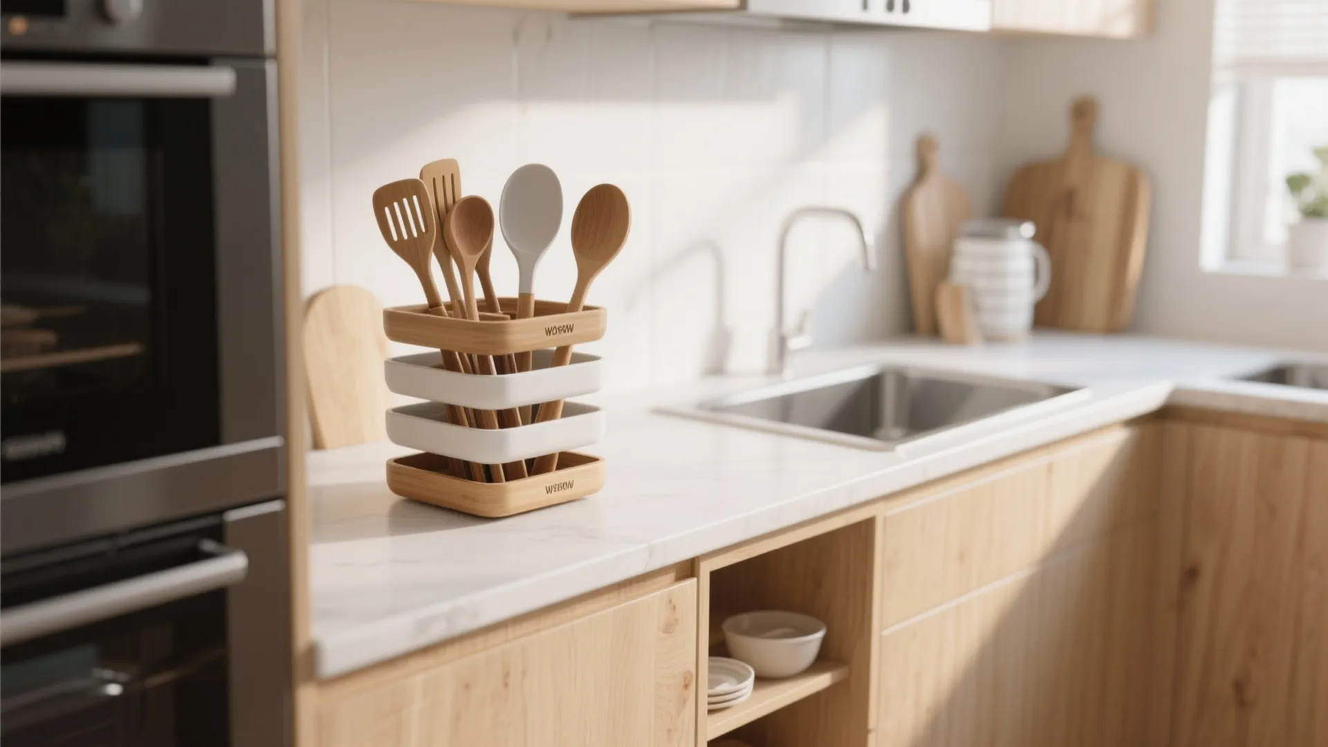 8: Tiered Countertop Organizers