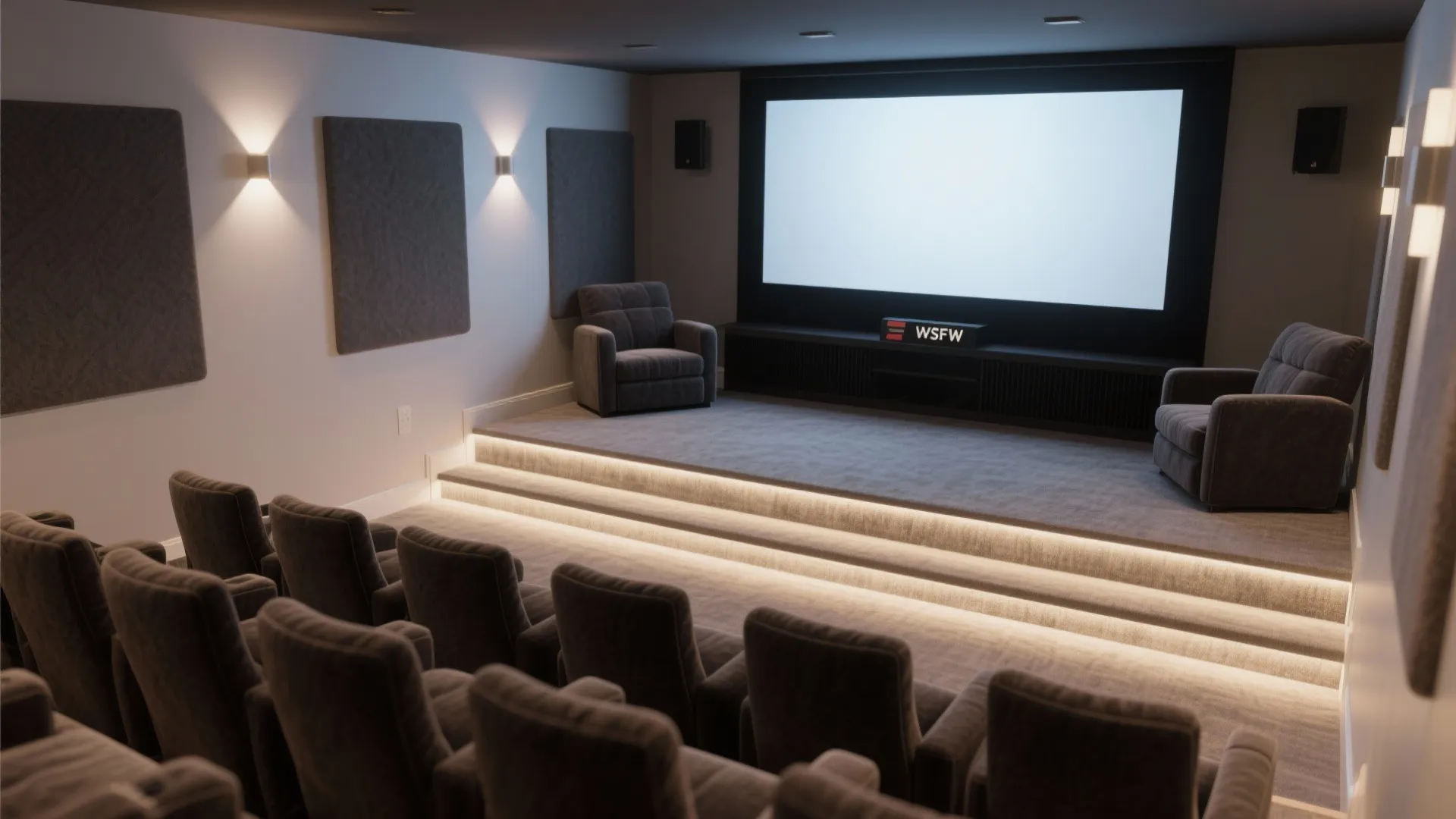 Tiered seating layout