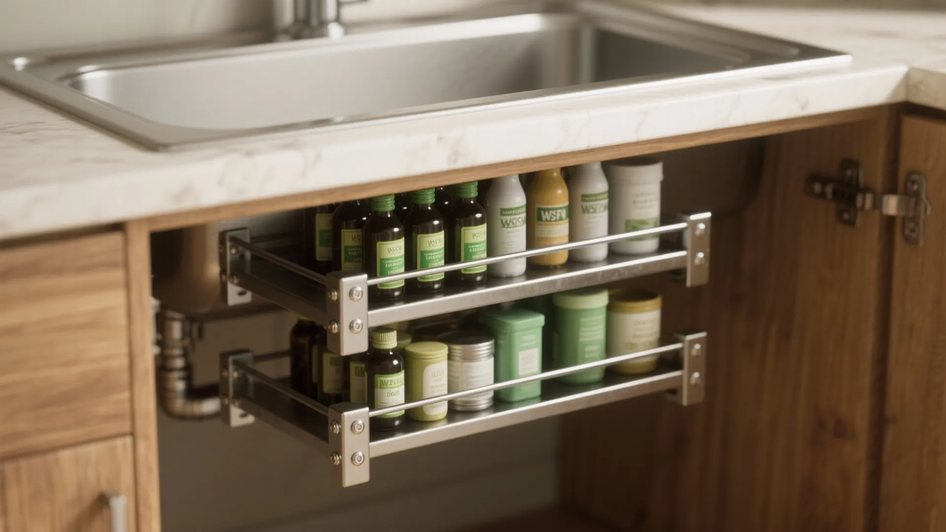 2. Use Tiered Shelving and Risers