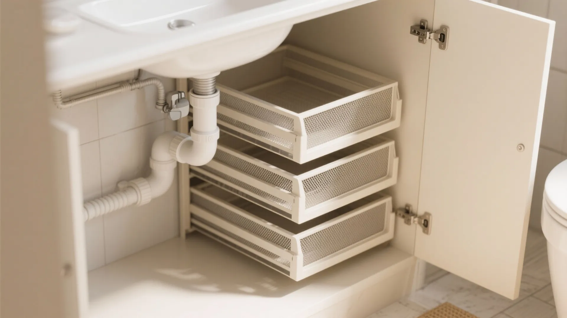 1. Tiered Sliding Drawers