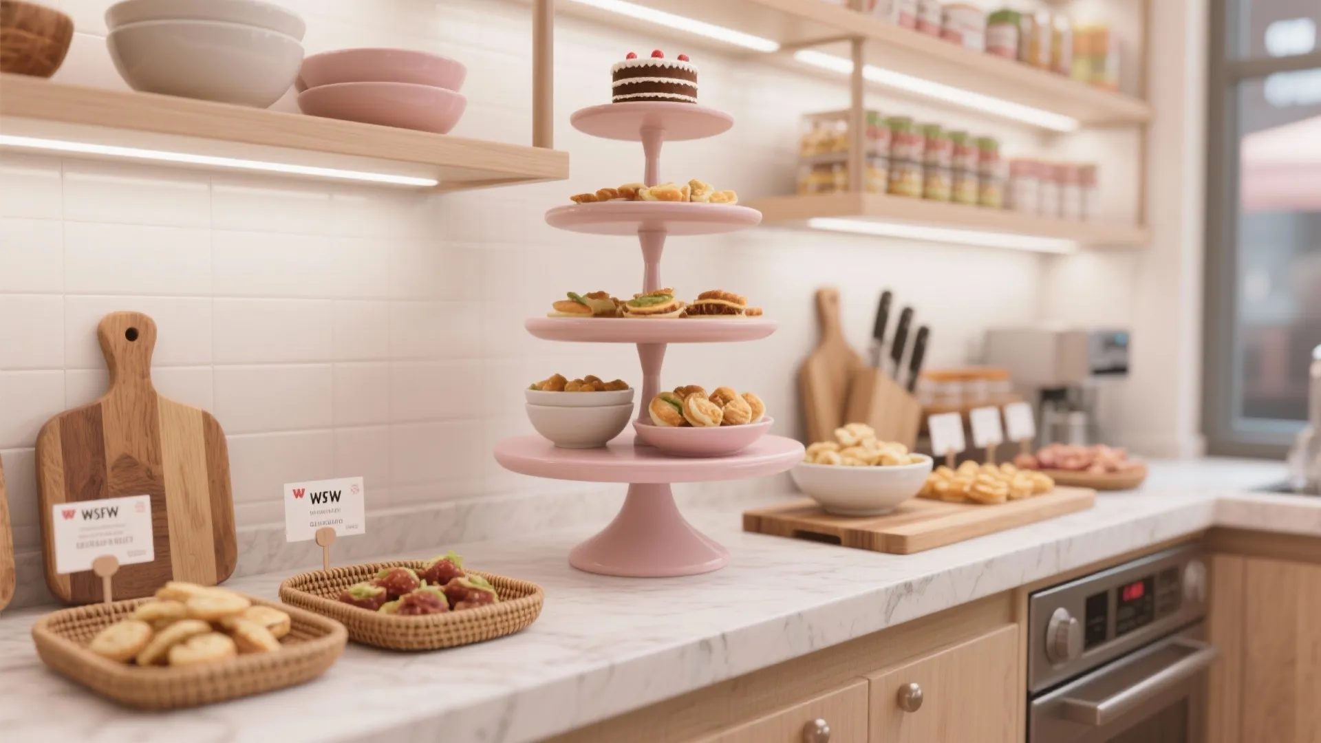 Snack Bar with Tiered Heights