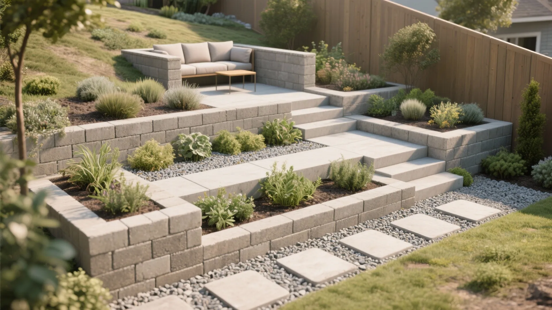 Tiered Terraces for Split-Level Greenery