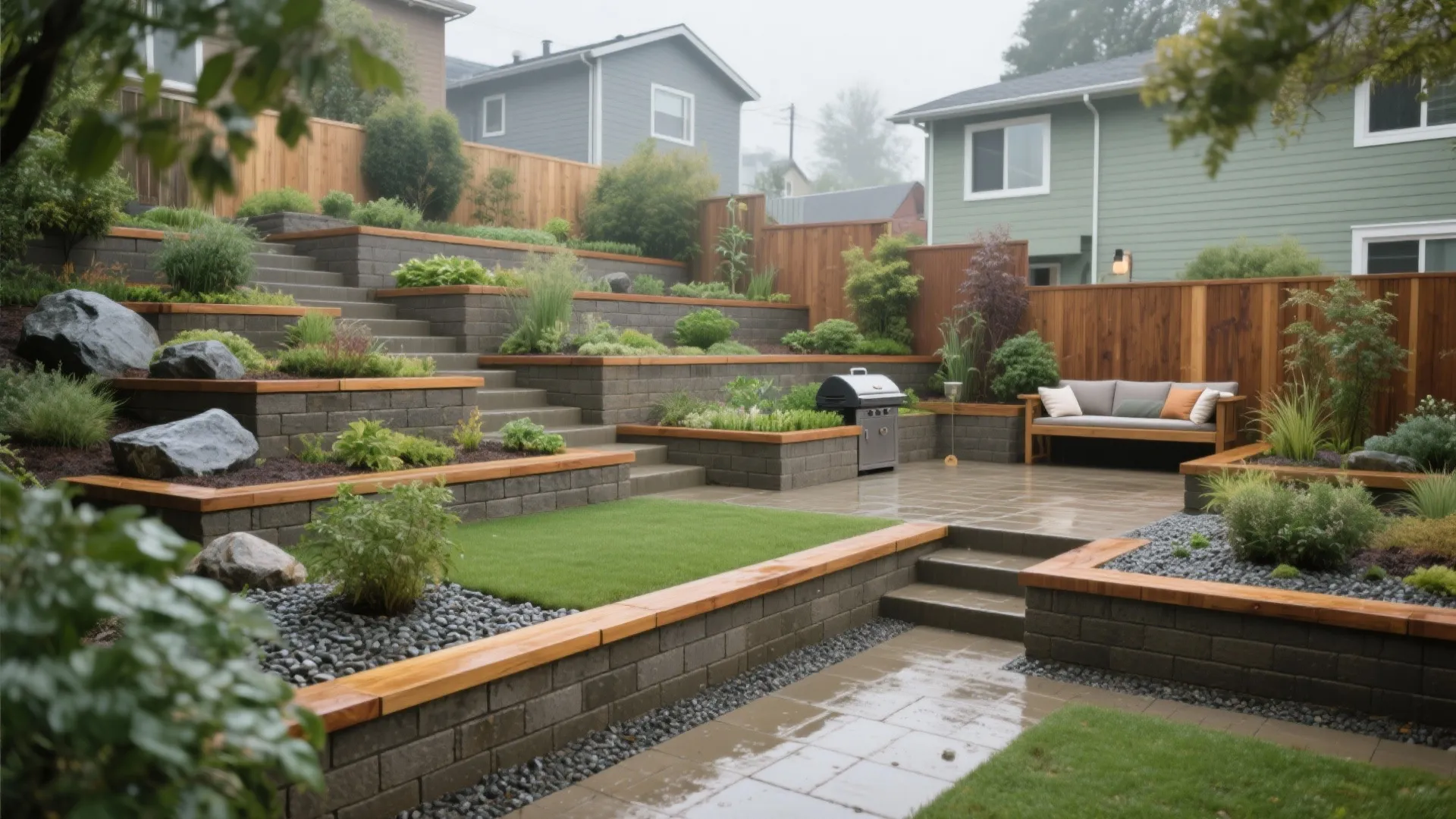 Tiered Terraces That Create Usable Levels