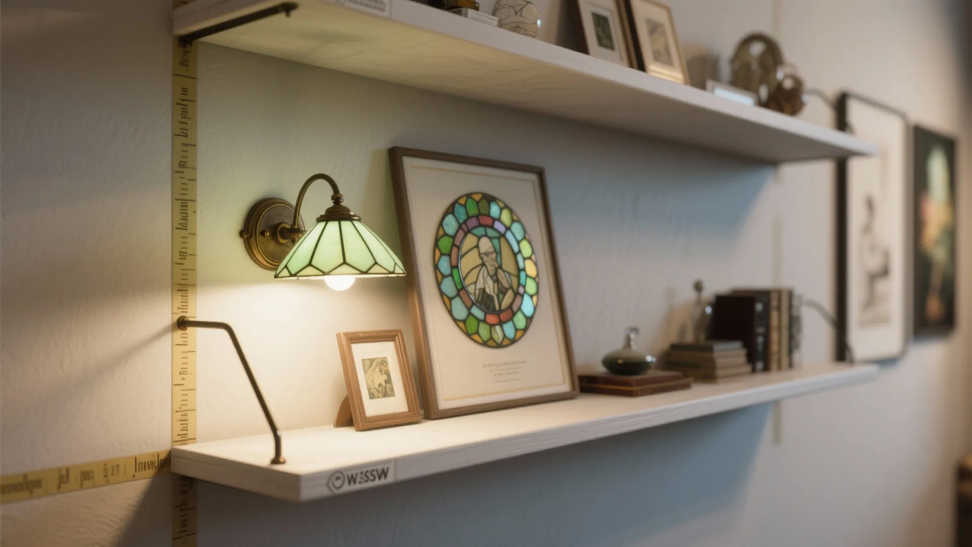 5. Gallery-style accent for artwork or shelves