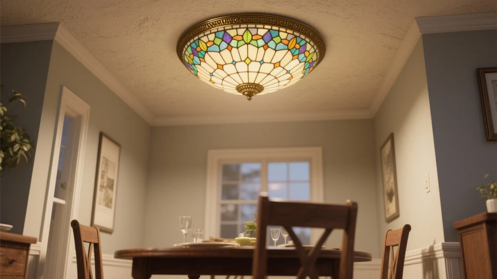 3. Semi-Flush Mount for Low Ceilings