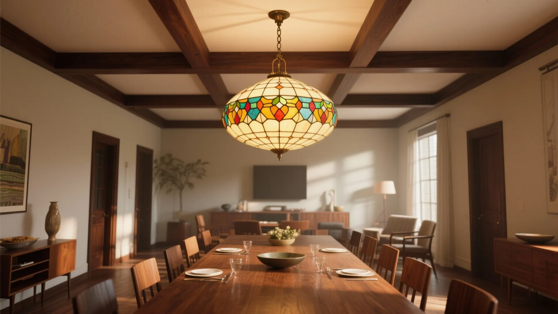 5. Statement Chandelier for Wider Dining Areas