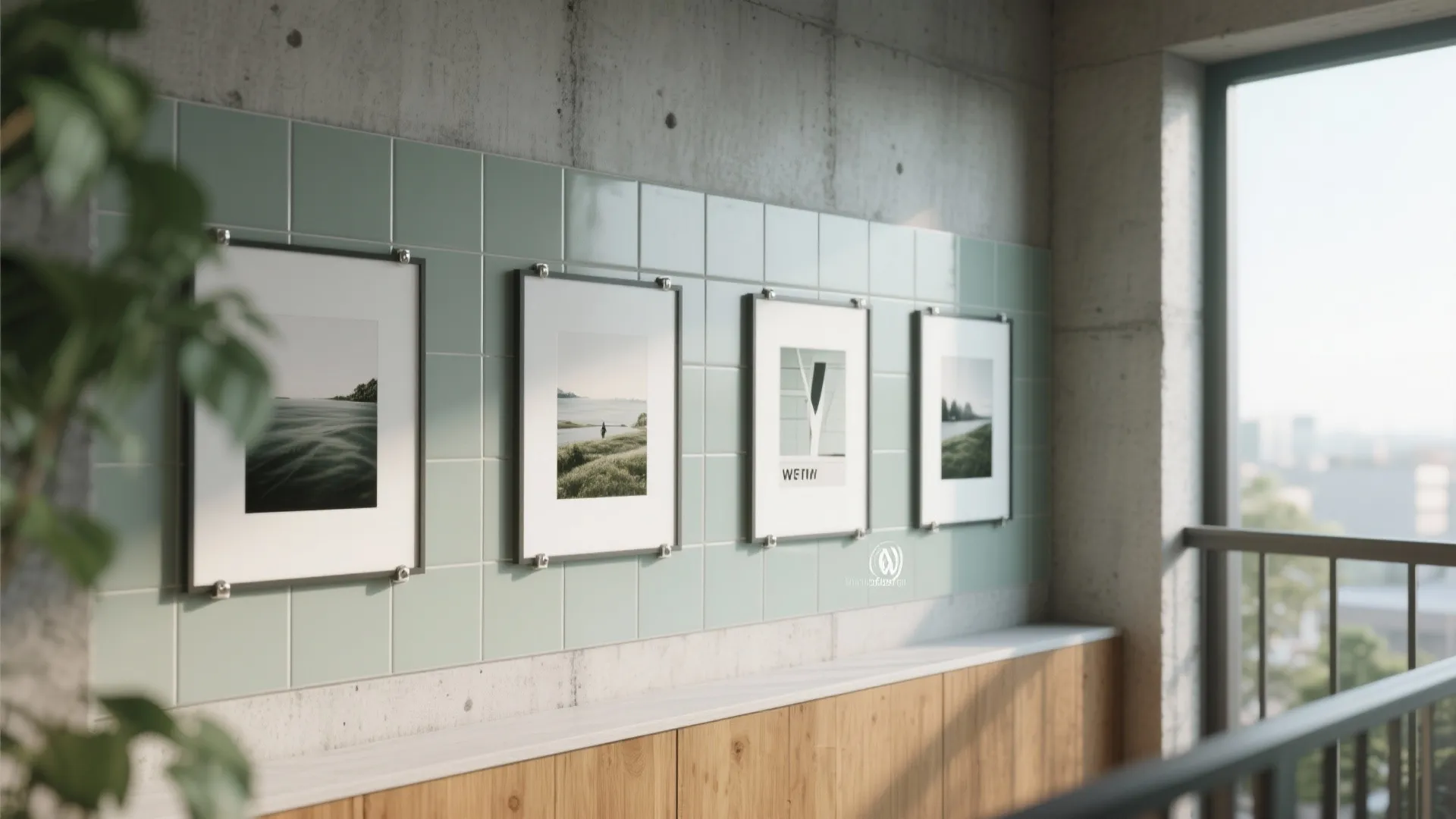 Outdoor Tile + Art Feature Wall