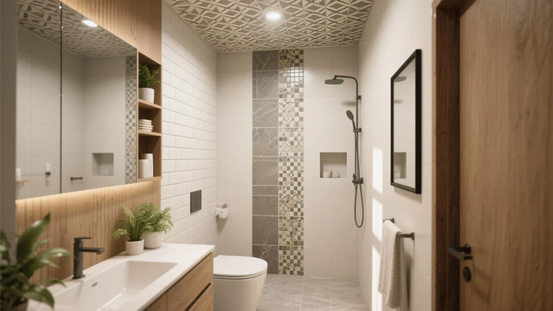 Tiles Decoration for Bathroom: 5 Ideas: Practical bathroom tile ideas I use in small projects to add style and depth