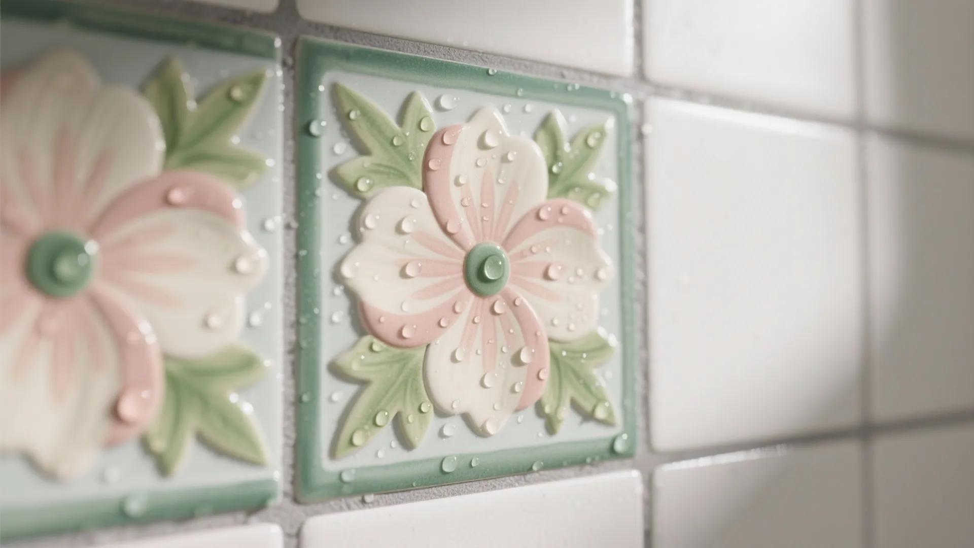 2) Tile a Blooming Backsplash or Niche