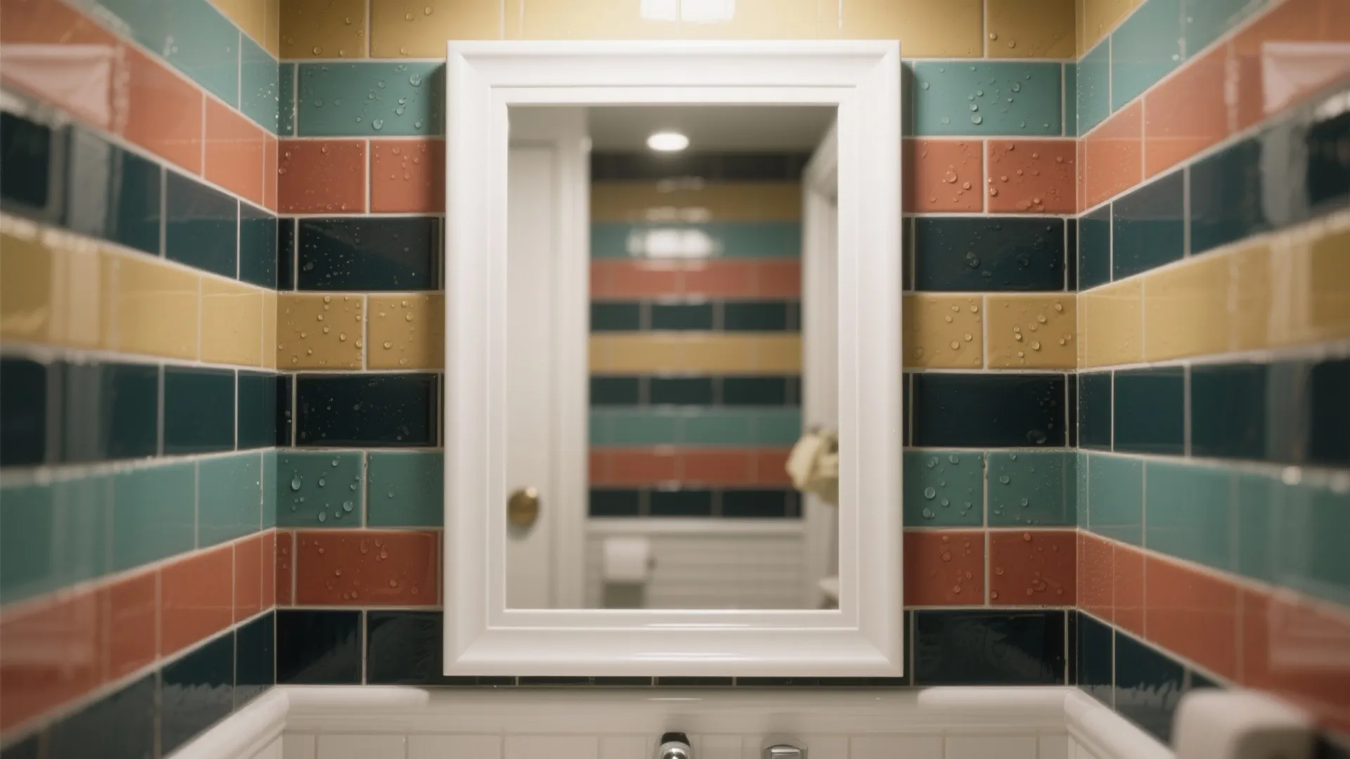 3. Use as a focal point with playful grout or tile