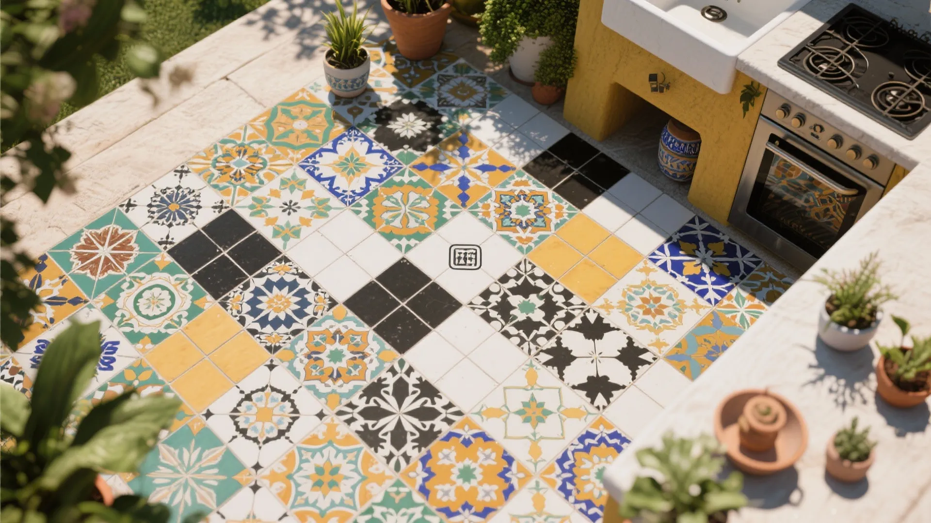 4. Tile for a Pop of Personality