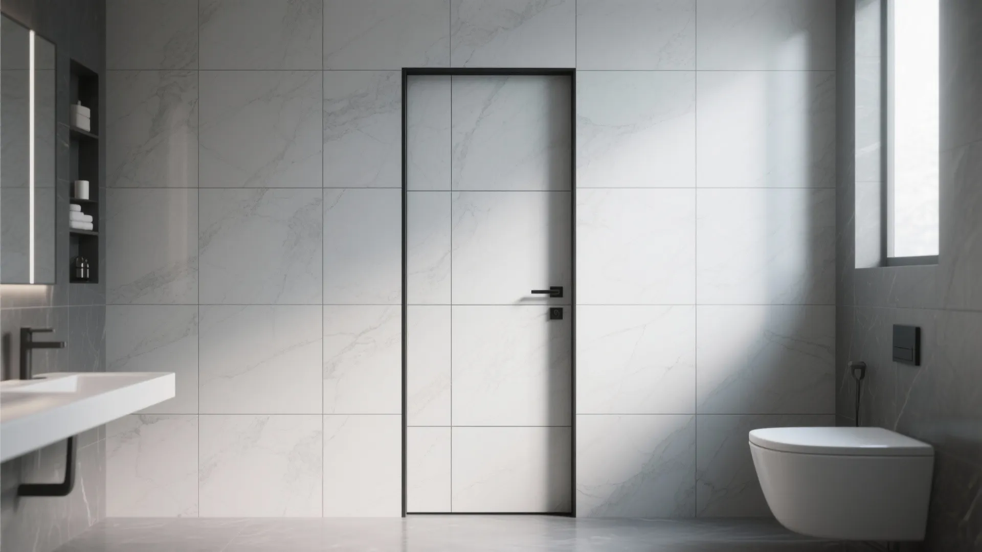 Tile-Integrated Hidden Door