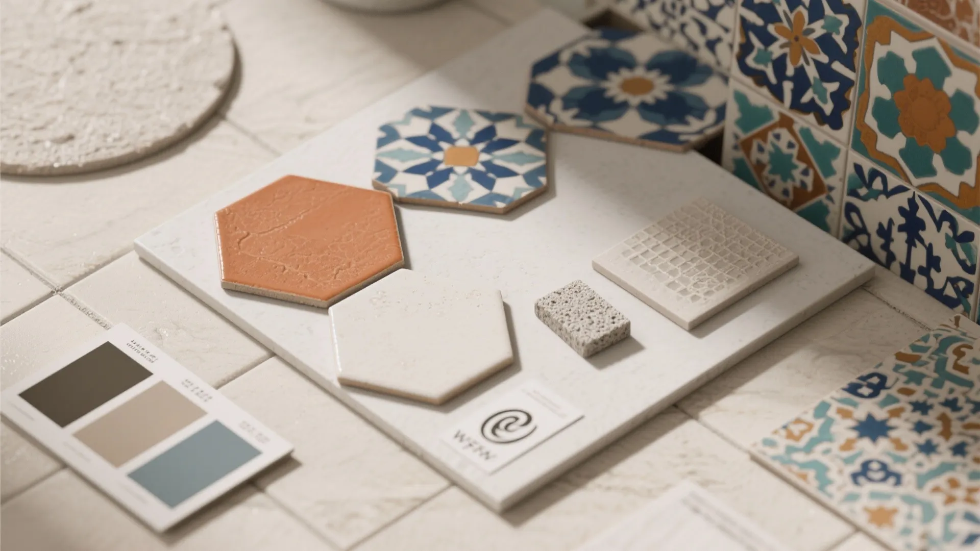 3. Bold tile patterns as a focal point