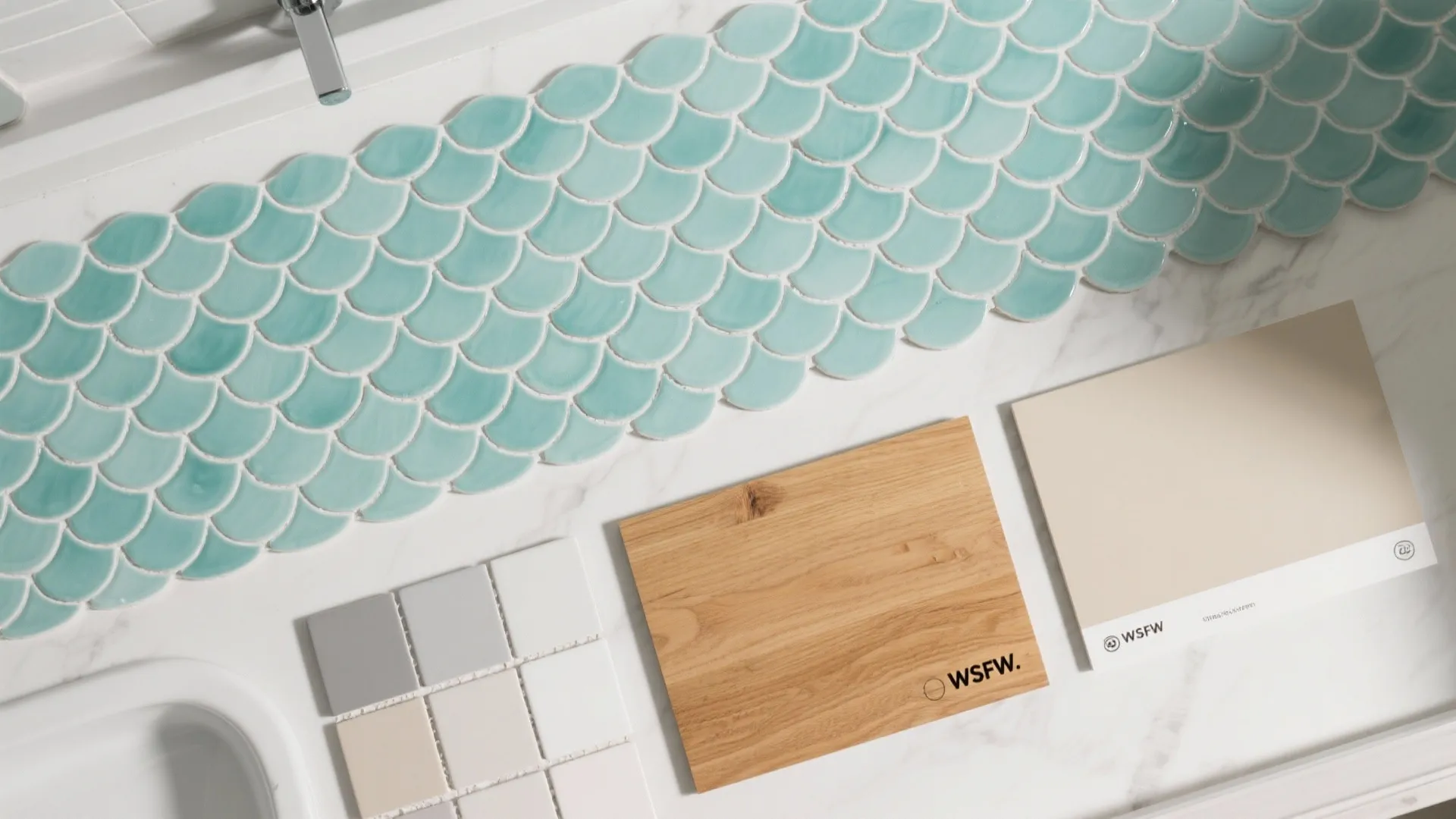 Statement Tile or Mosaic Feature Wall