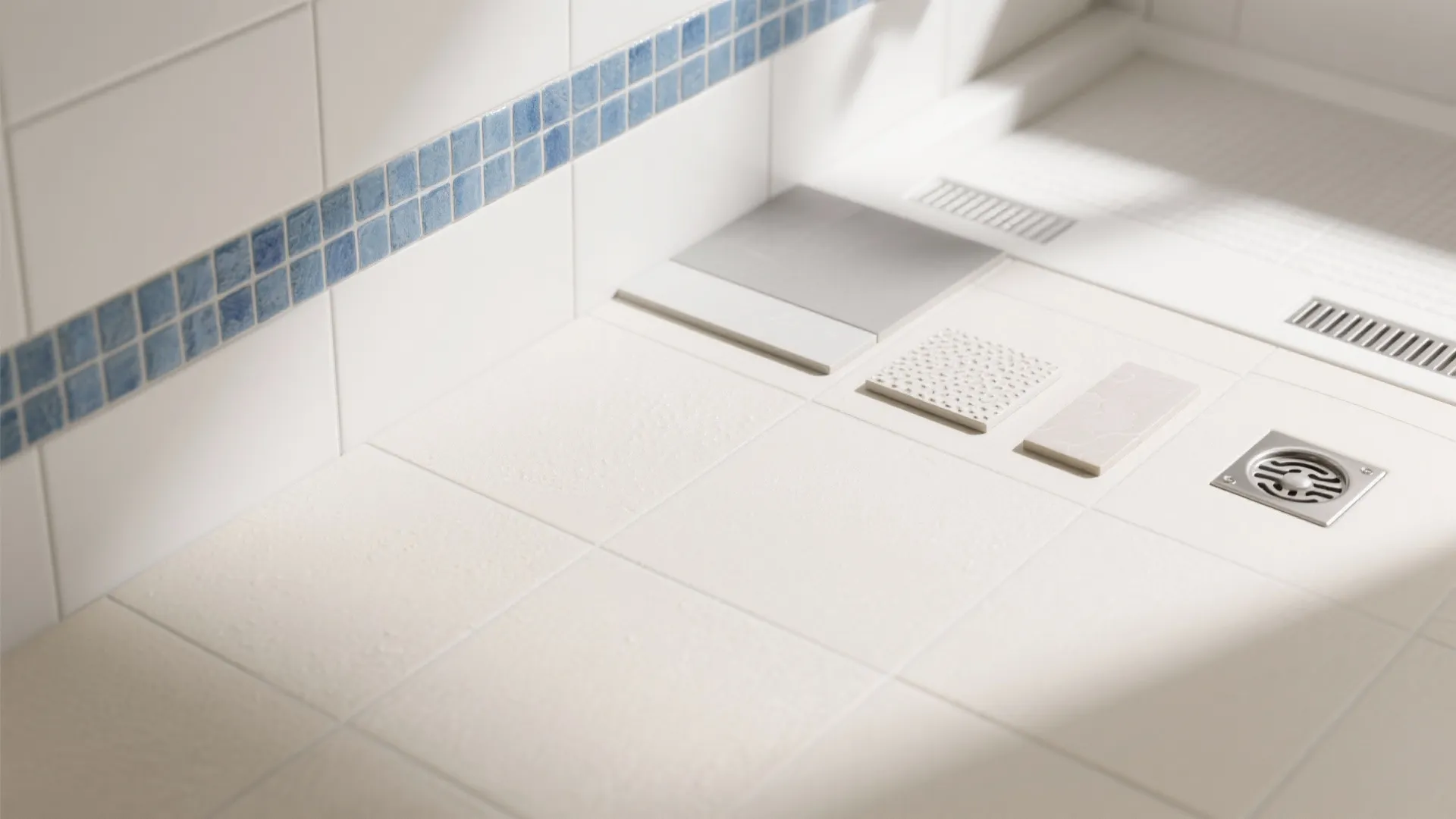 Light, slip-resistant tiles and a calm color story