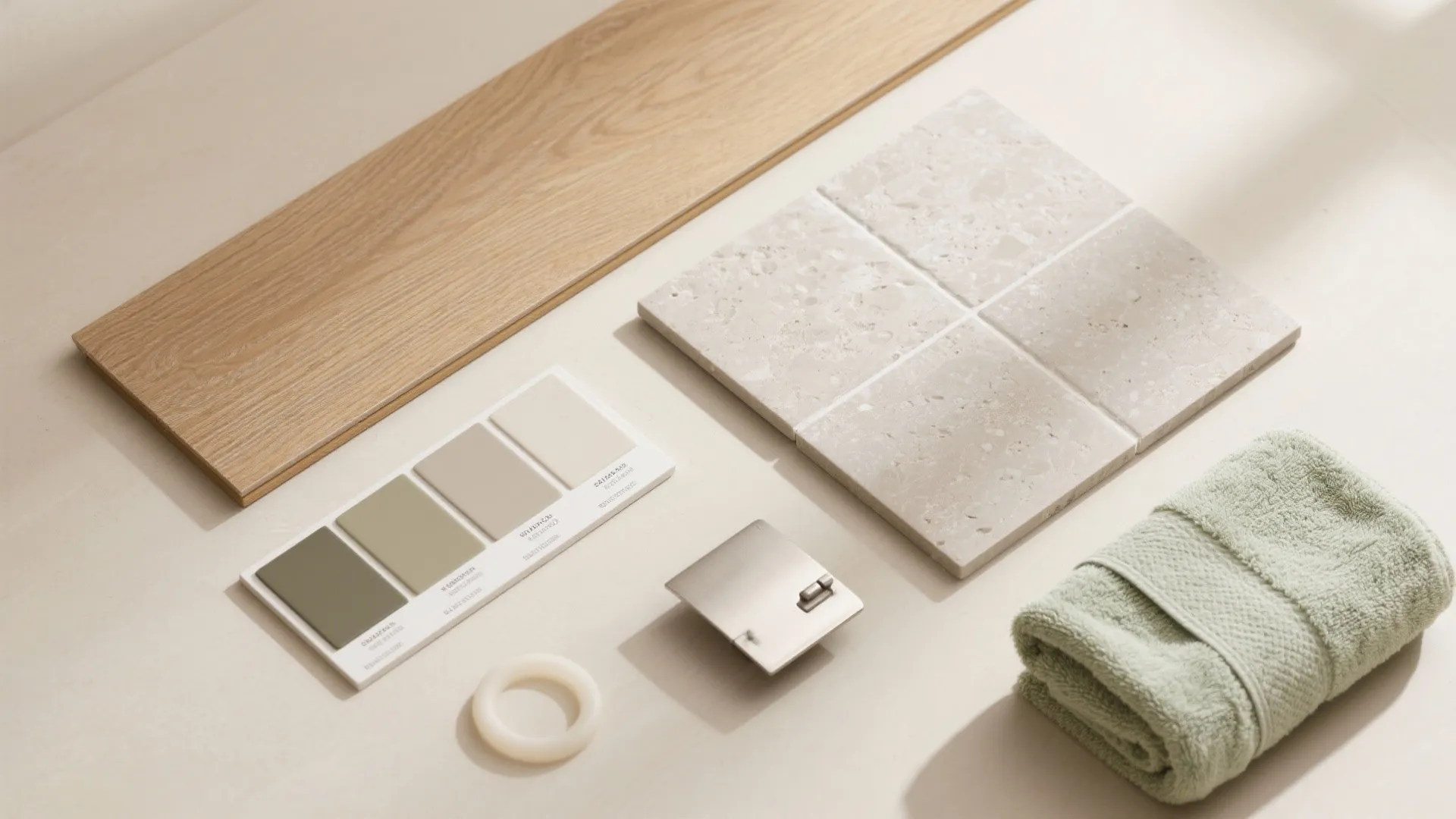 Textured wood-look or stone-look tiles for warmth and grip