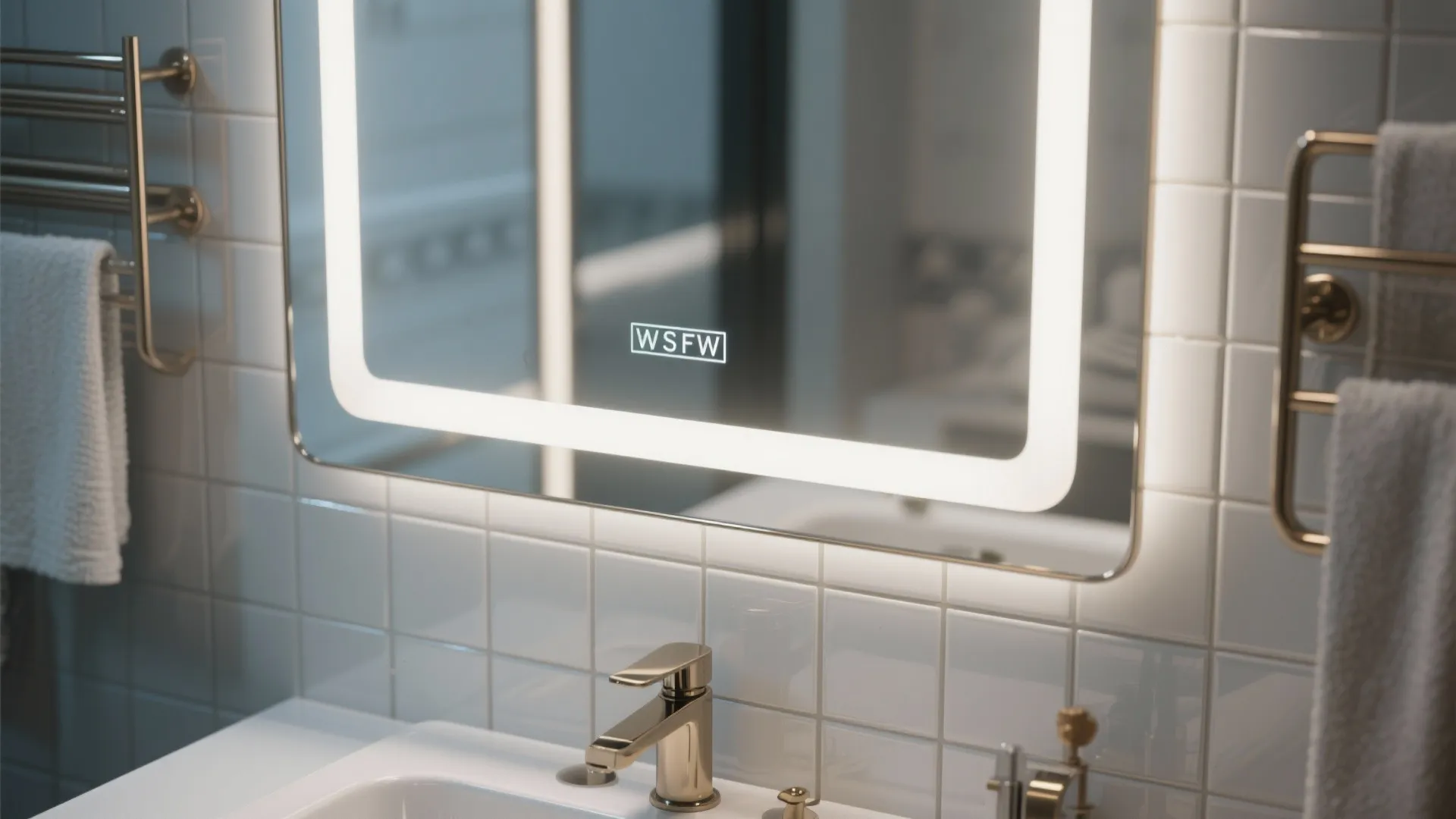 6. Frame the Mirror with Tiles