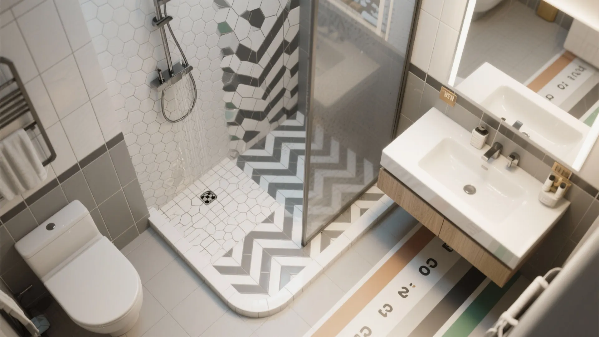 3) Sporty Geometry in Tile and Graphics