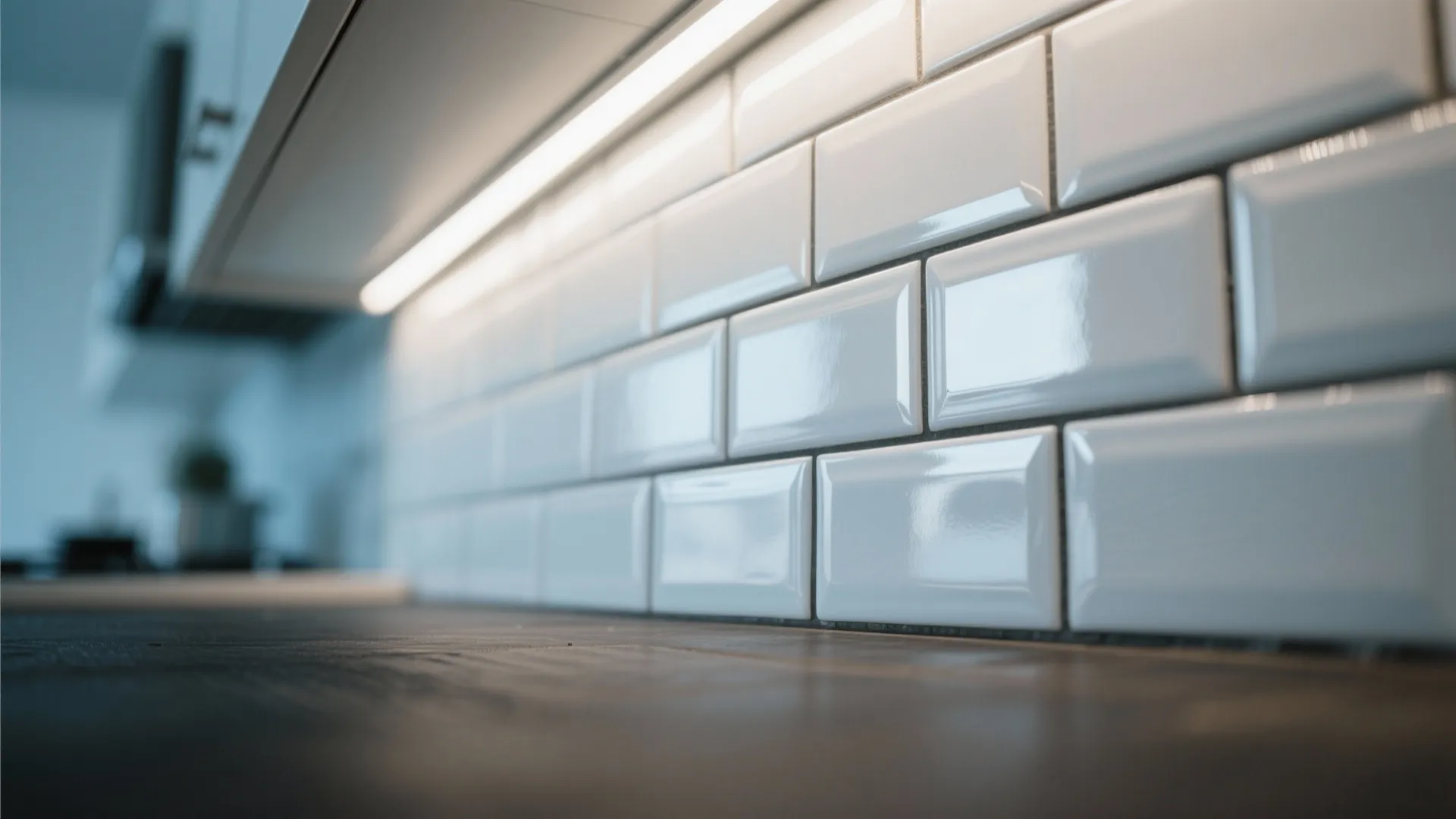 Glossy backsplashes and reflective verticals