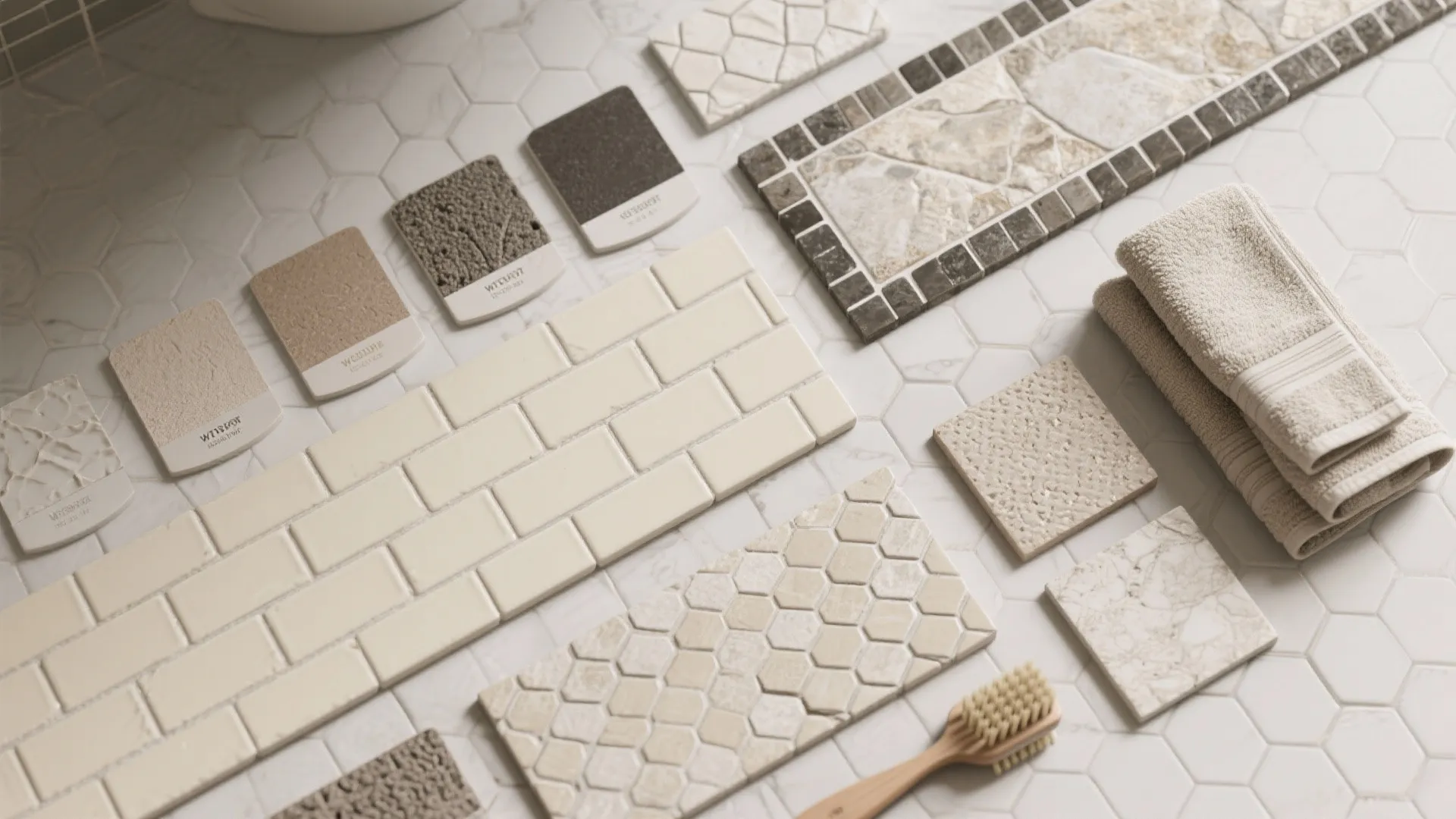 4. Use small-format tiles and clever grout choices