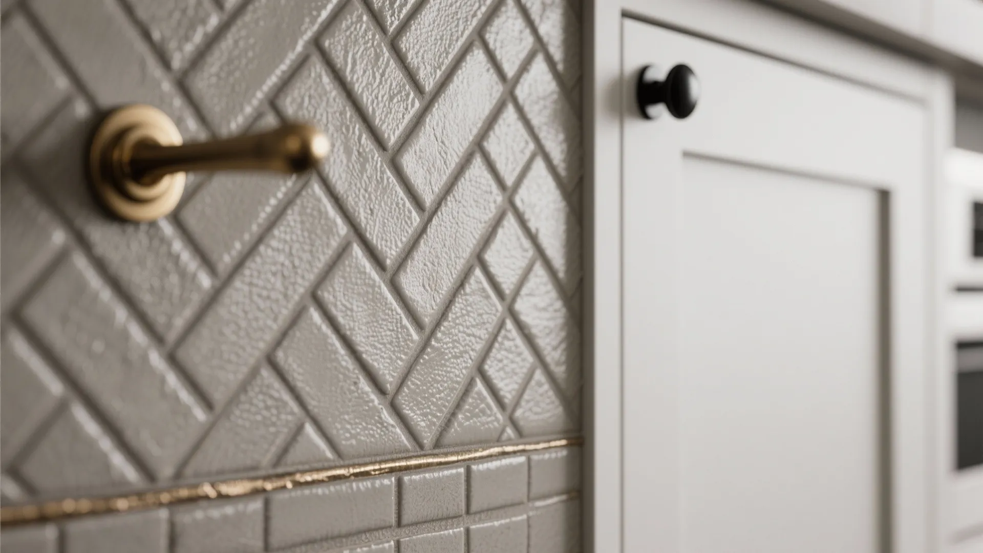 4. Add texture: tile backsplashes and metal hardware