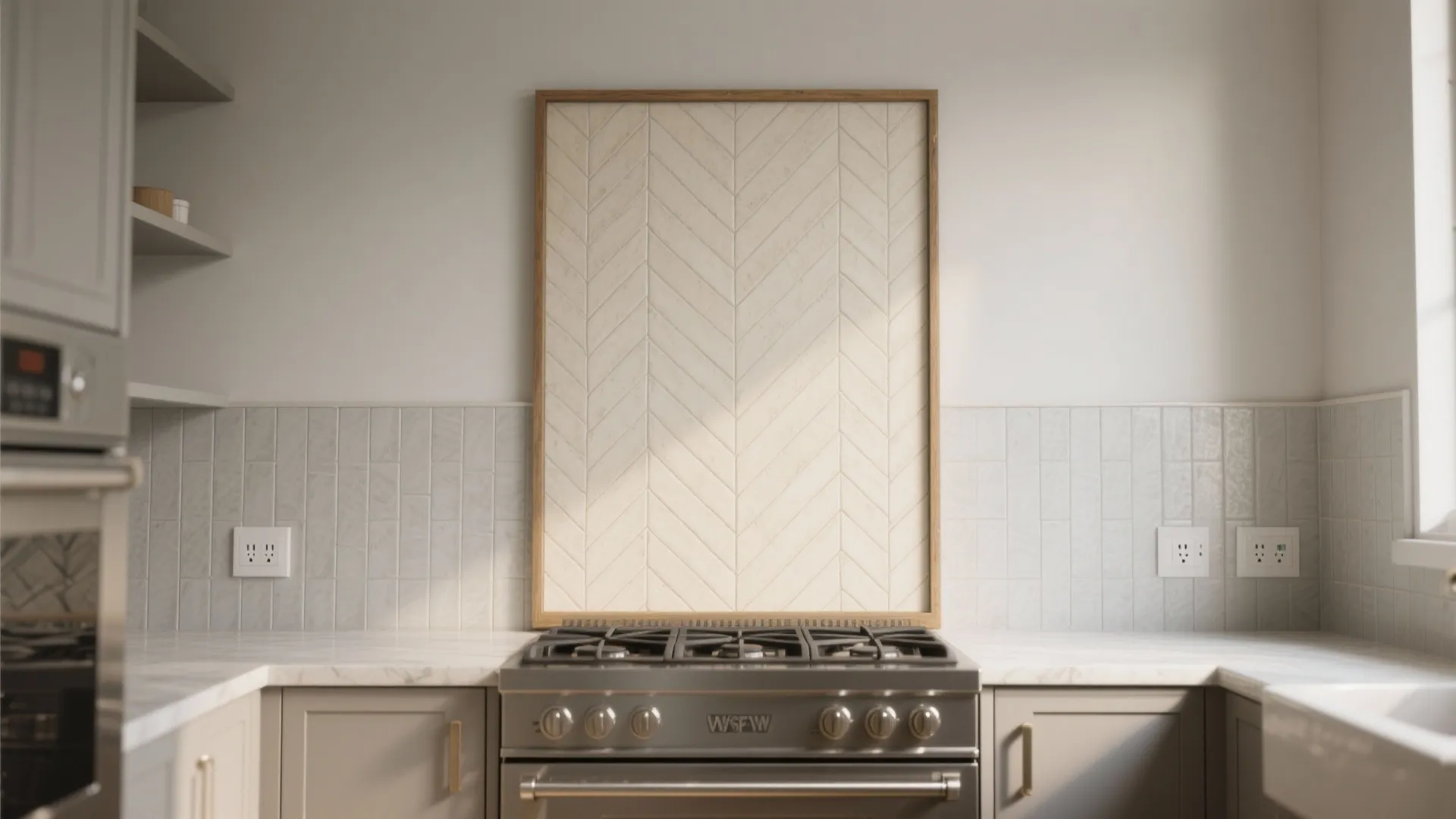 Vertical Stack or Herringbone to Lift the Eye