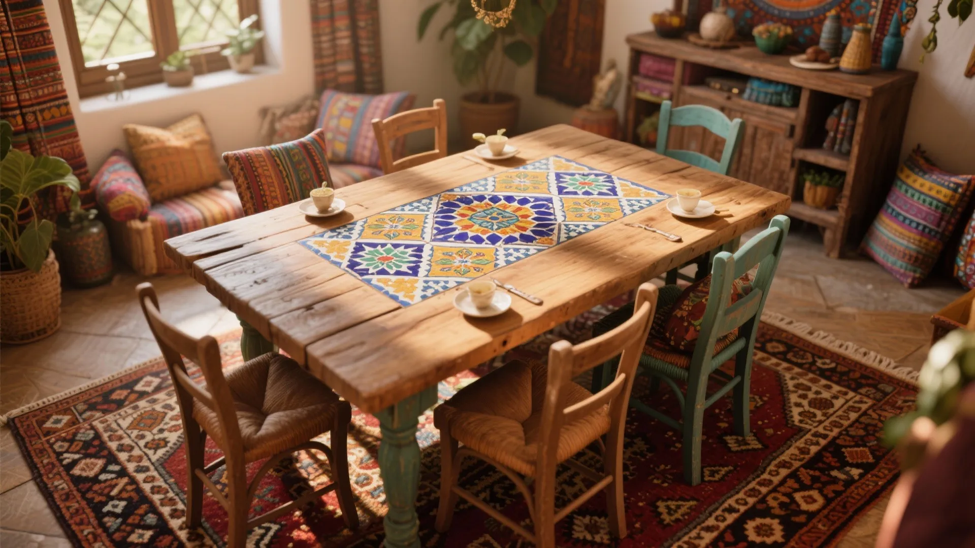 8. Inlaid Tile Accent