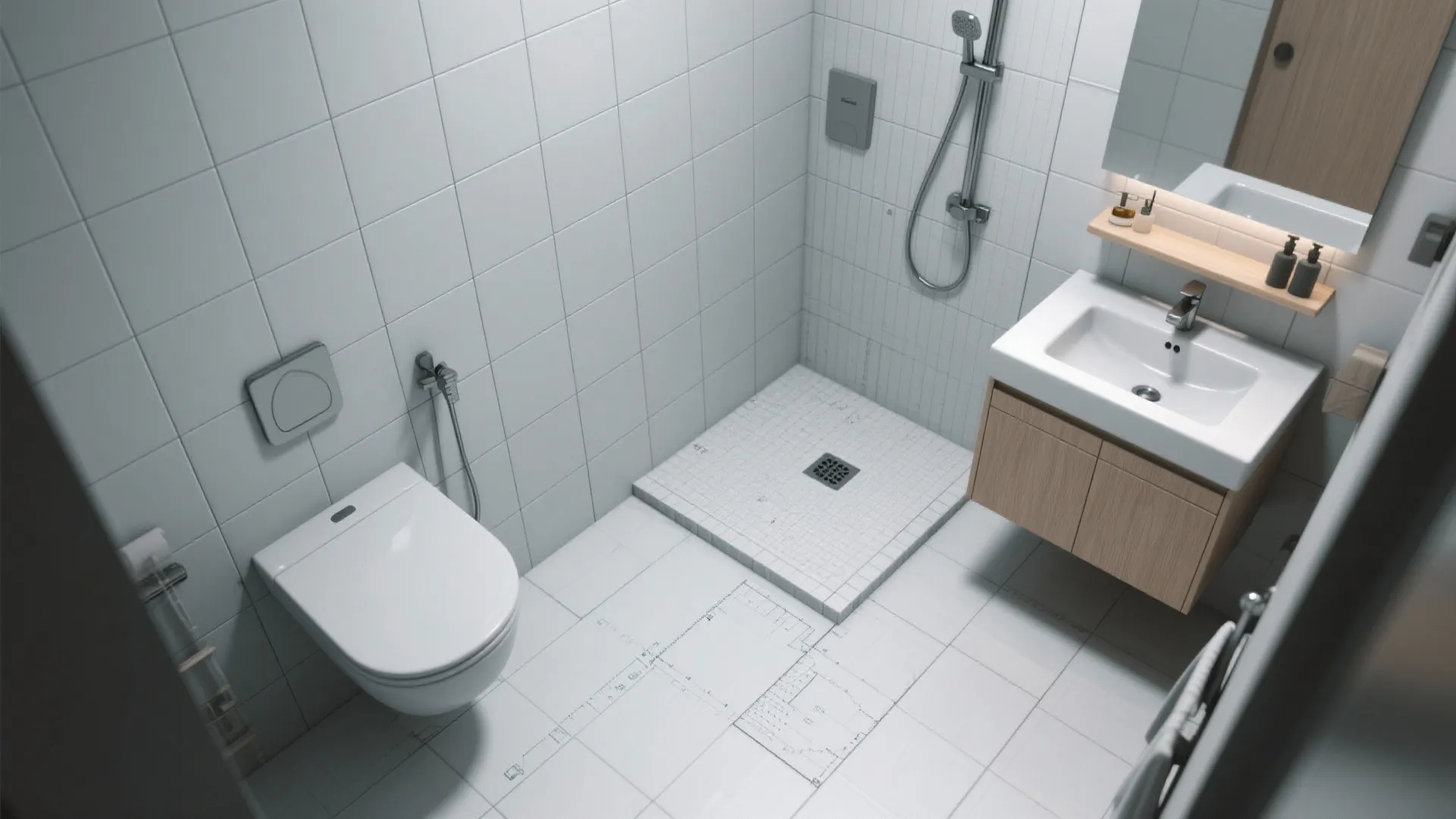 5. Plan fixtures around large tile dimensions