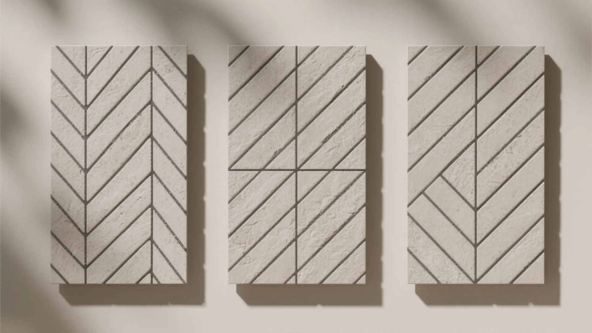 Play with layout: herringbone, vertical stack, and 45° twists