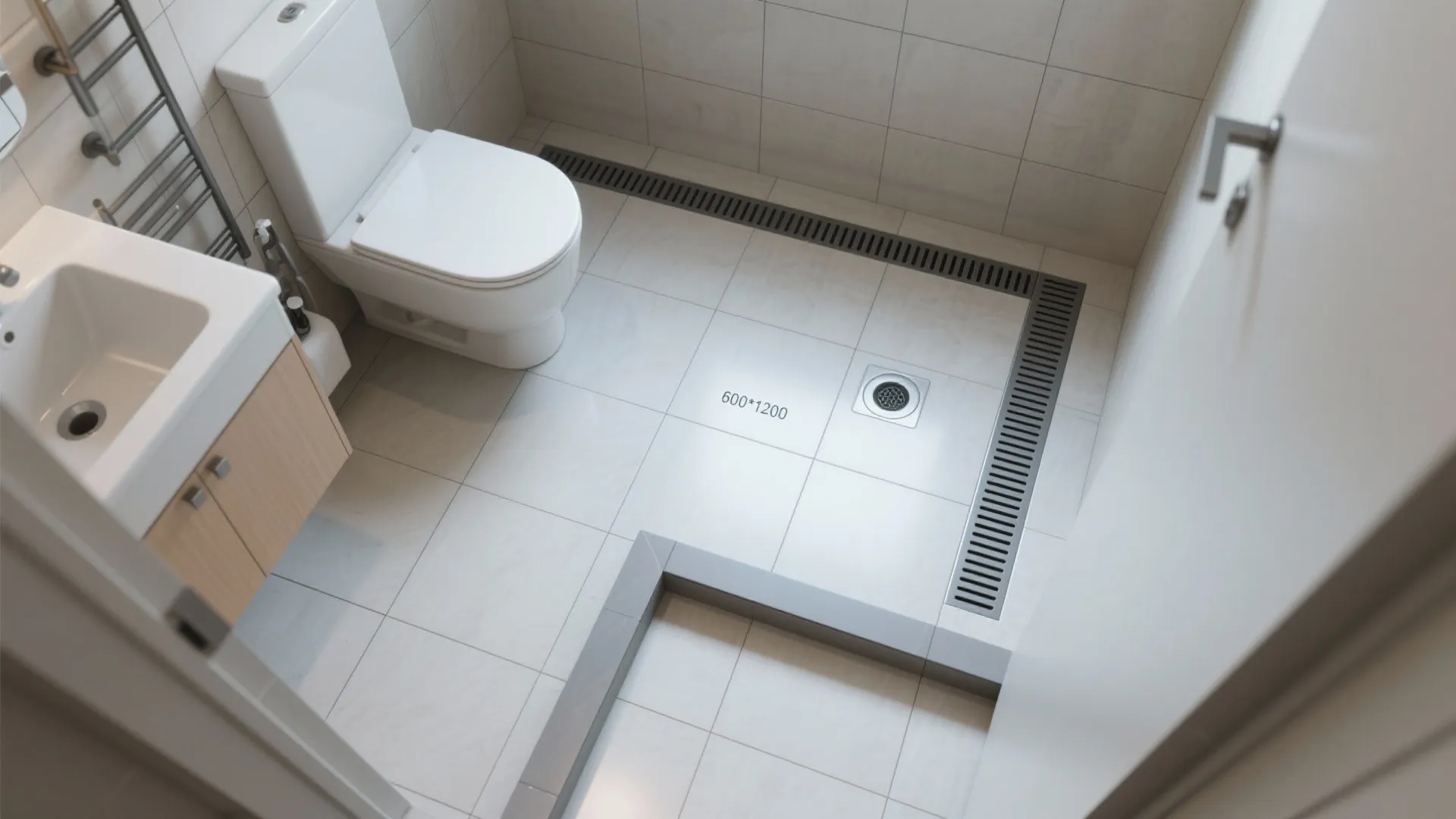 Large-format tiles with thin grout lines