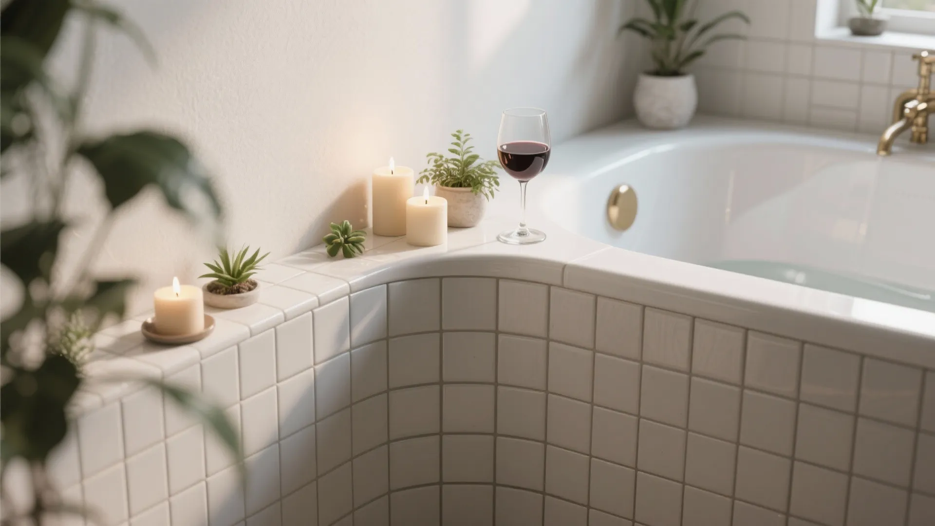 Idea 1: Wraparound Tile Ledge