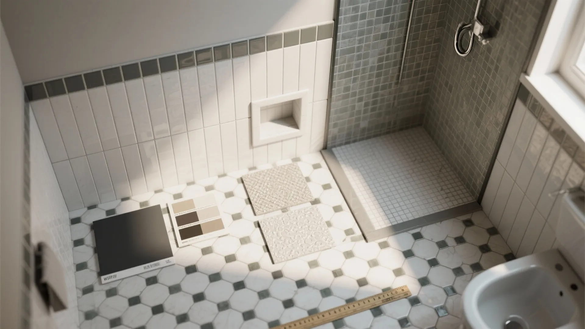 3. Tile Mischief: Mix Sizes & Scales