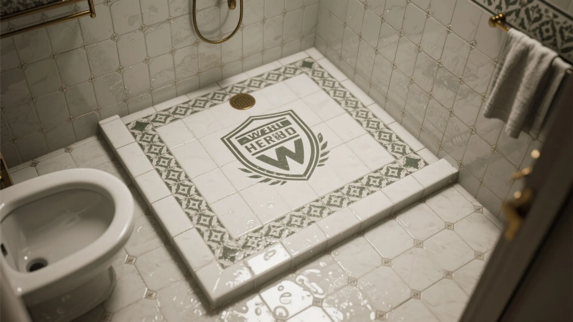 2. Hero Tile Mural (Make the Floor Work)