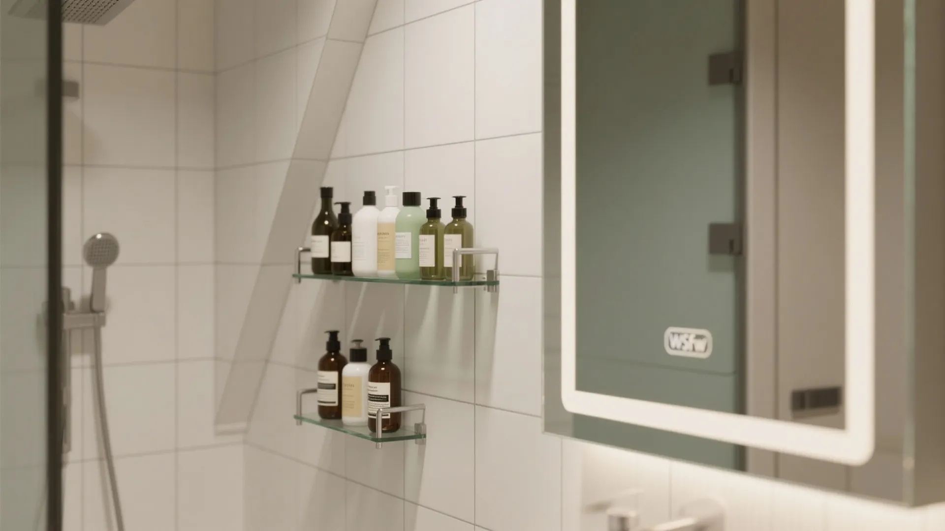 5) Vertical storage and niches: clutter-free, hotel-clean