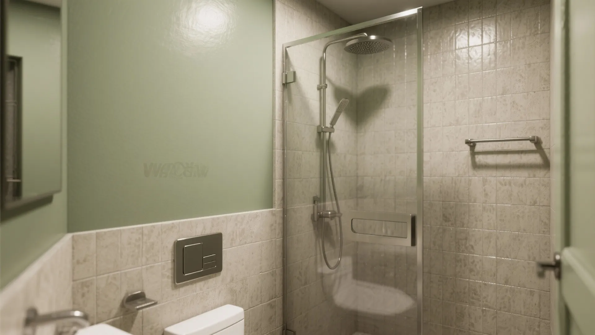 3. Pair semi-gloss with textured tile for balance