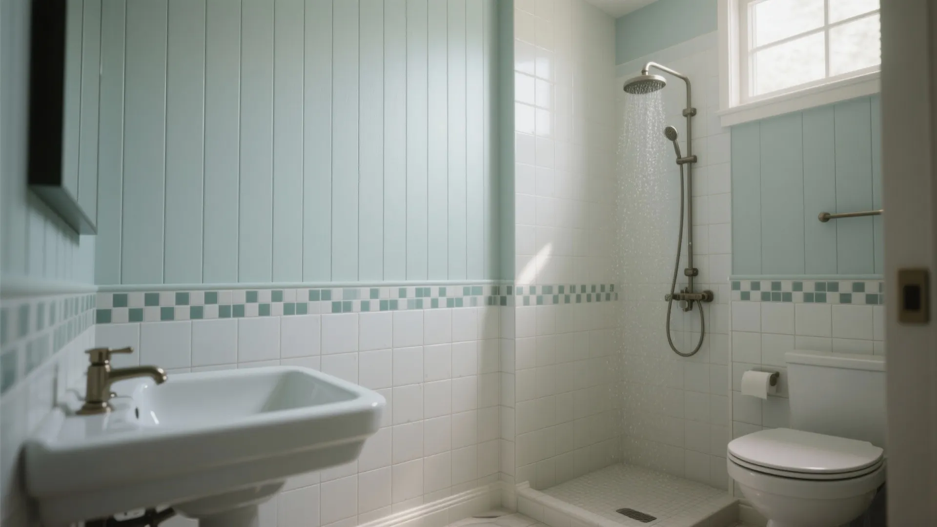 4. Tile + Paint Combo: Practical and Pretty