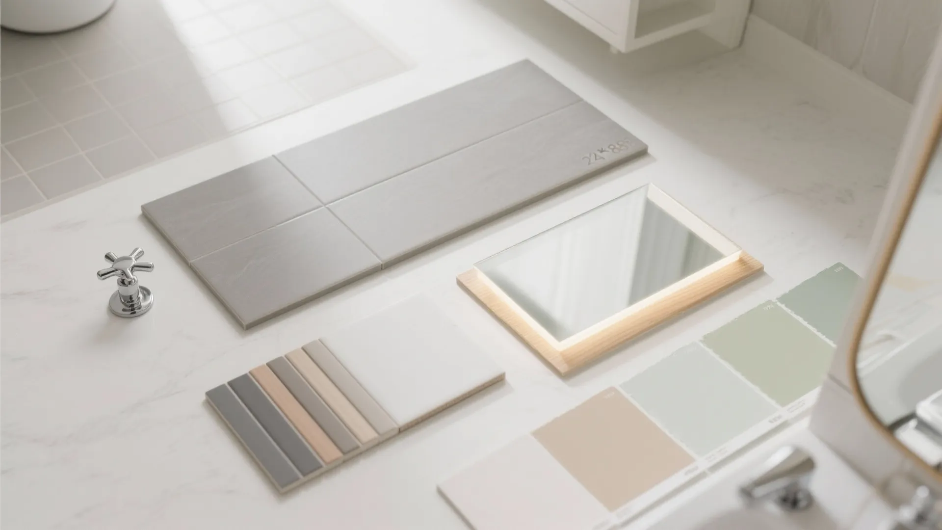 Light, Color, and Scale: Large-Format Tile, Backlit Mirror, Soft Palette