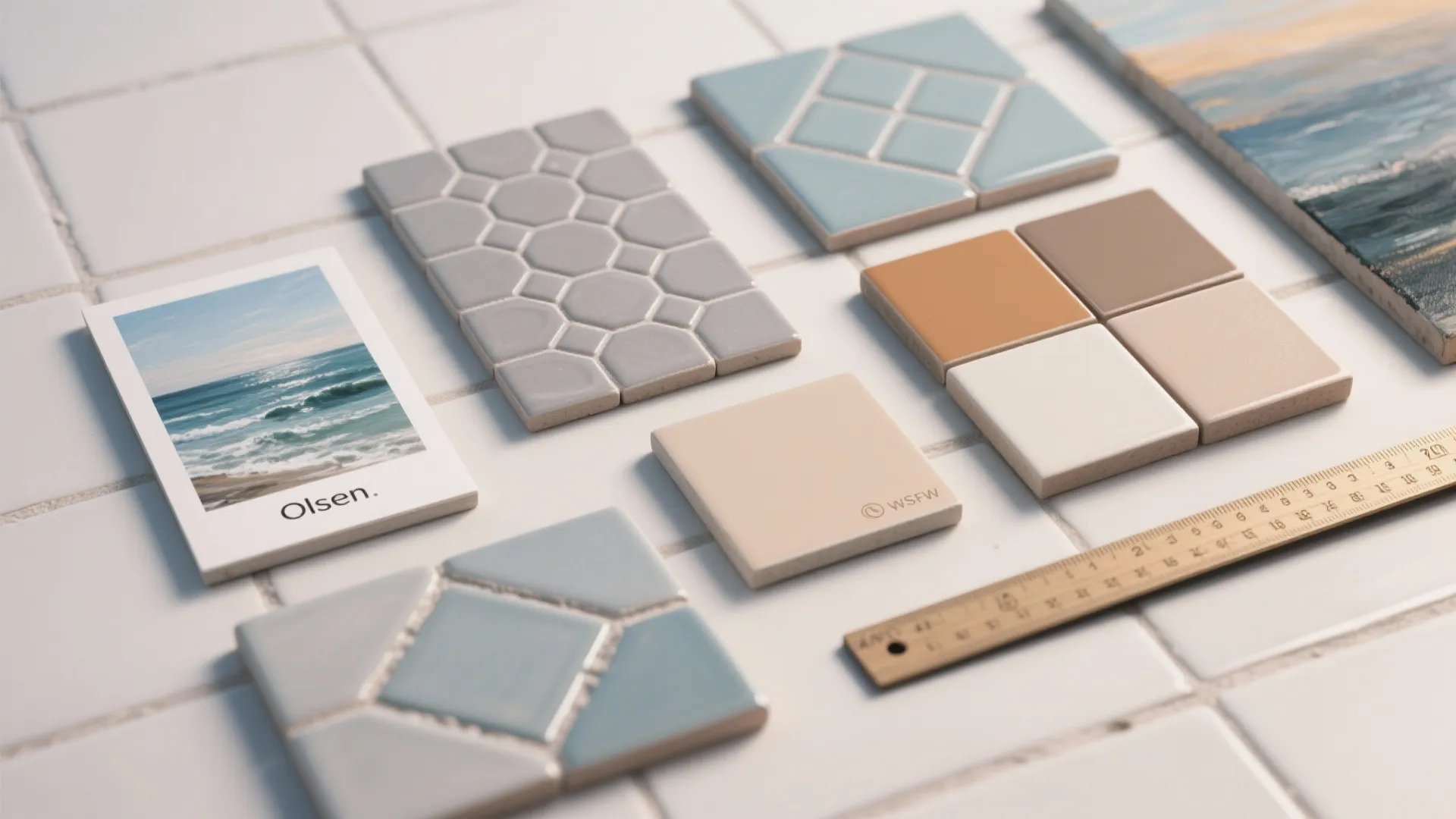 2. Coordinate Tile Tone with Art Palette