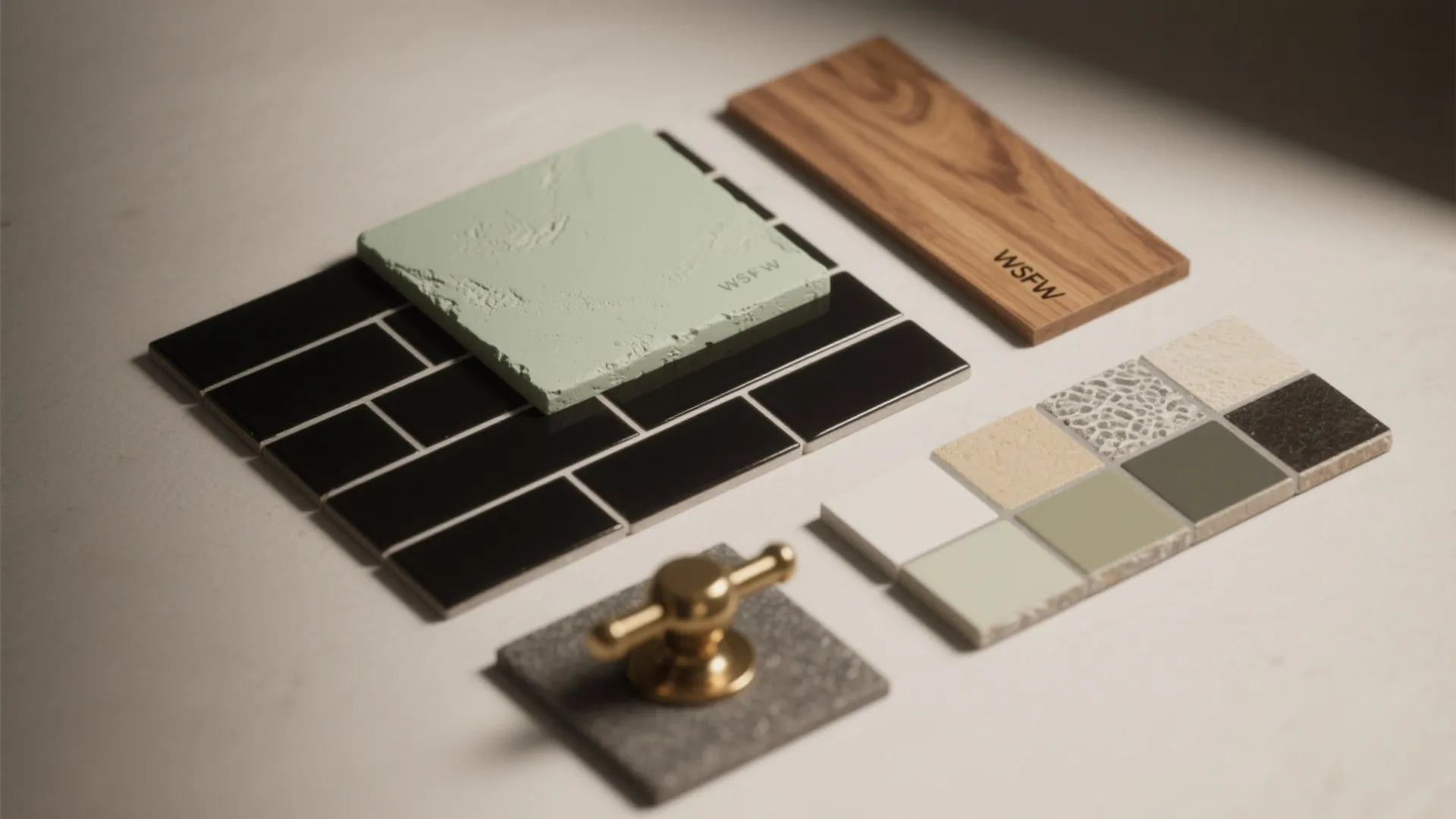 4. Mixed Materials: Tile + Plaster