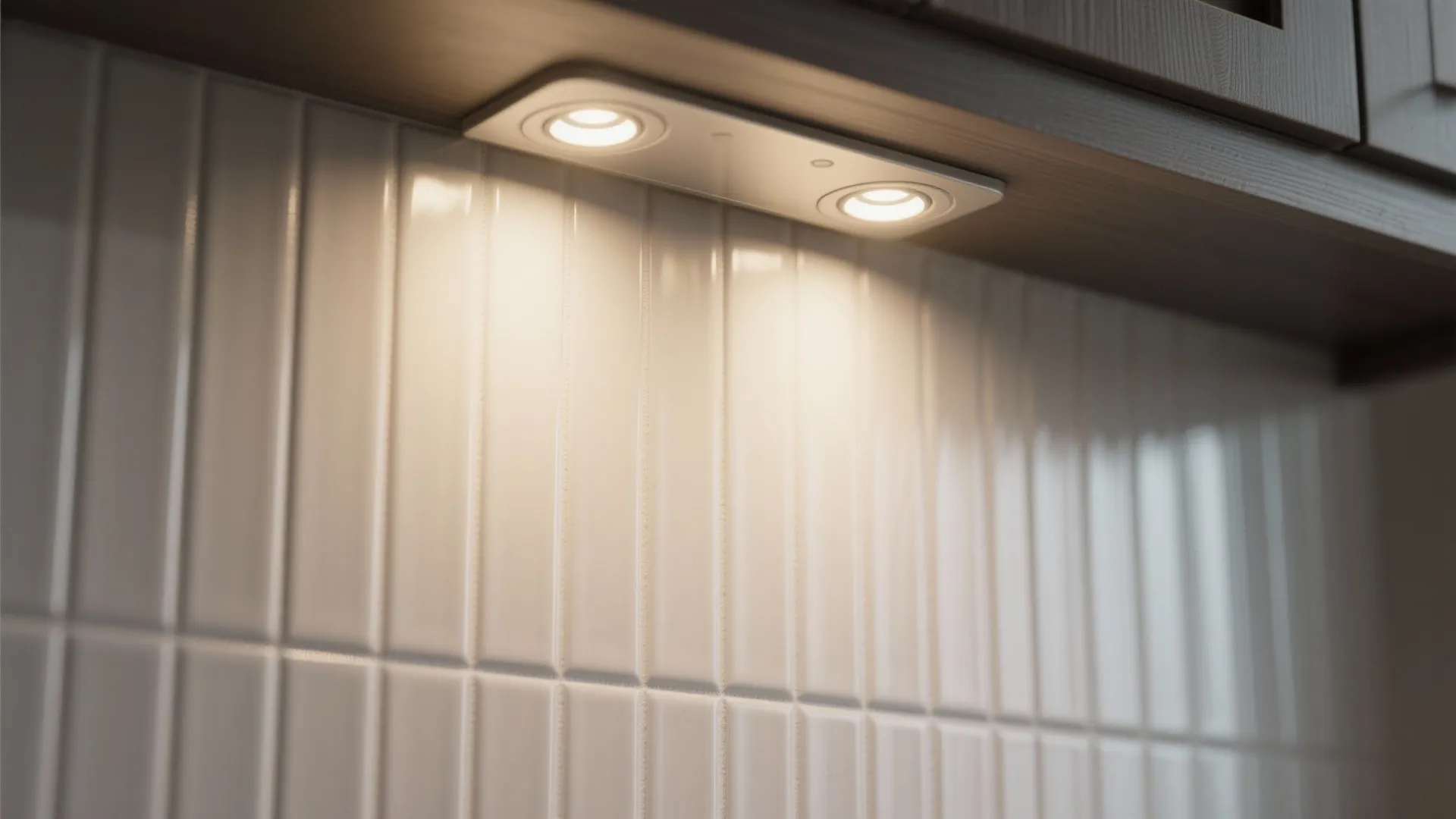 Textured backsplash glow for depth