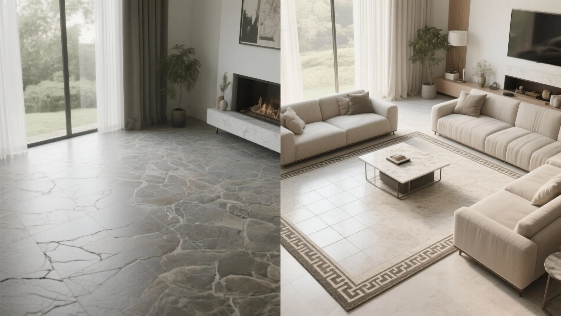 Inset Borders and “Tile Rugs” to Zone Small Spaces